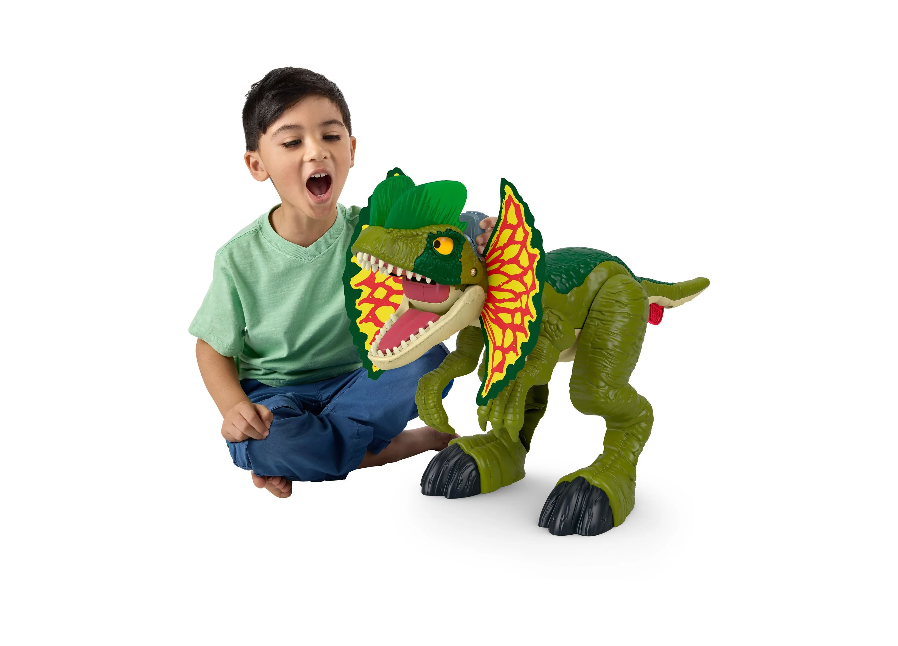 Imaginext Jurassic World Thrash Attack Dilophosaurus Toy - Image 2