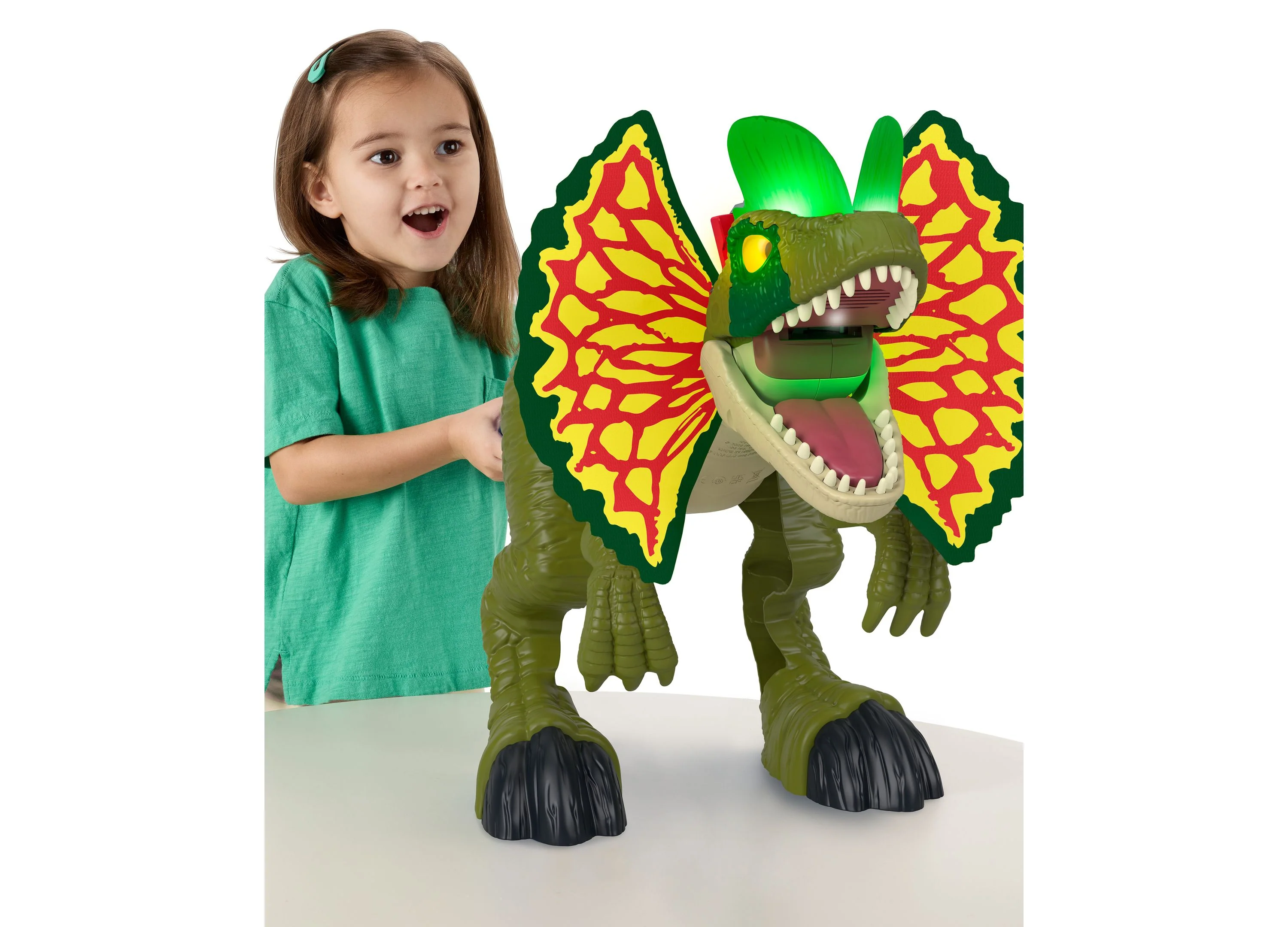 Imaginext Jurassic World Thrash Attack Dilophosaurus Toy - Image 4