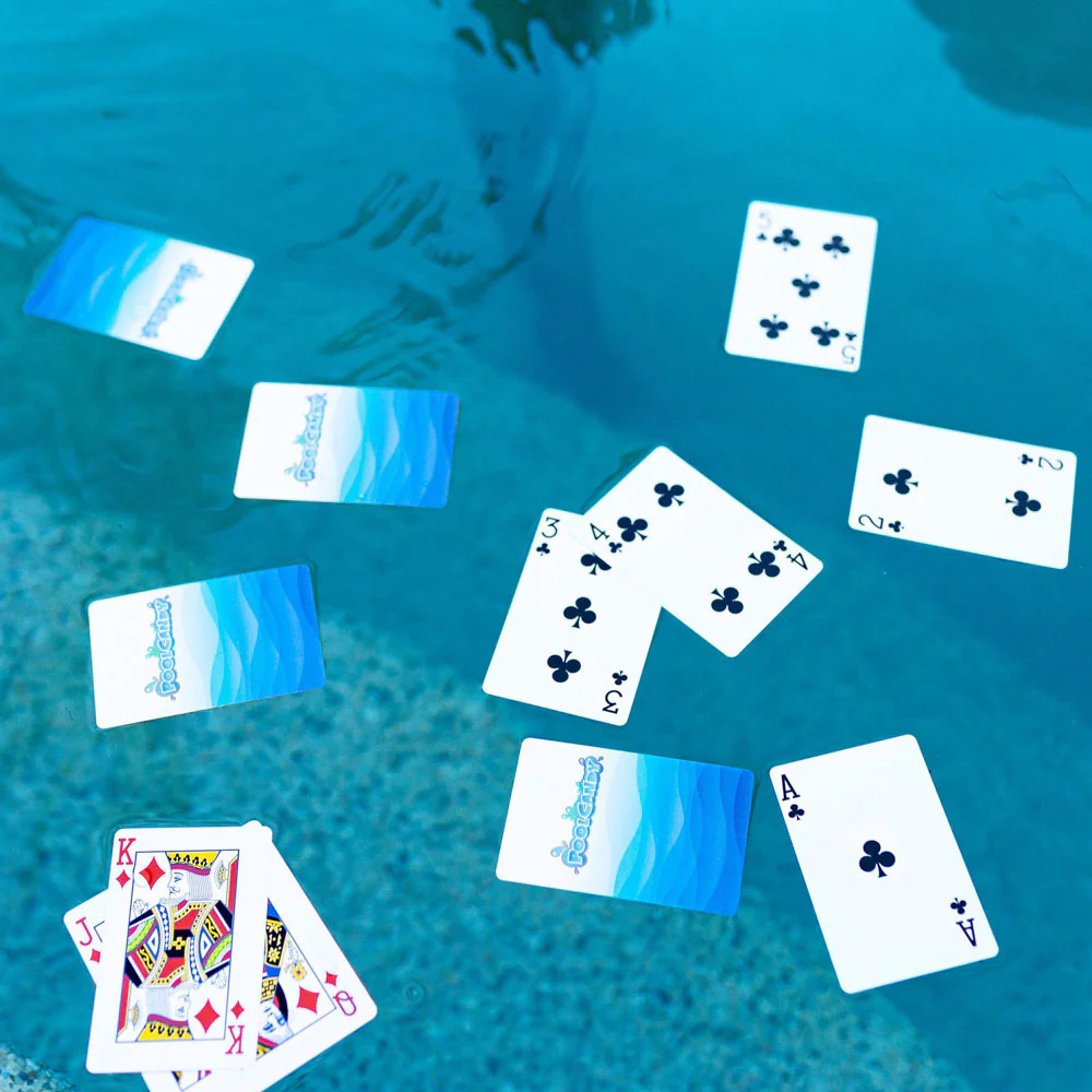 PoolCandy 28" Inflatable Floating Game Table with Waterproof Cards - Image 5