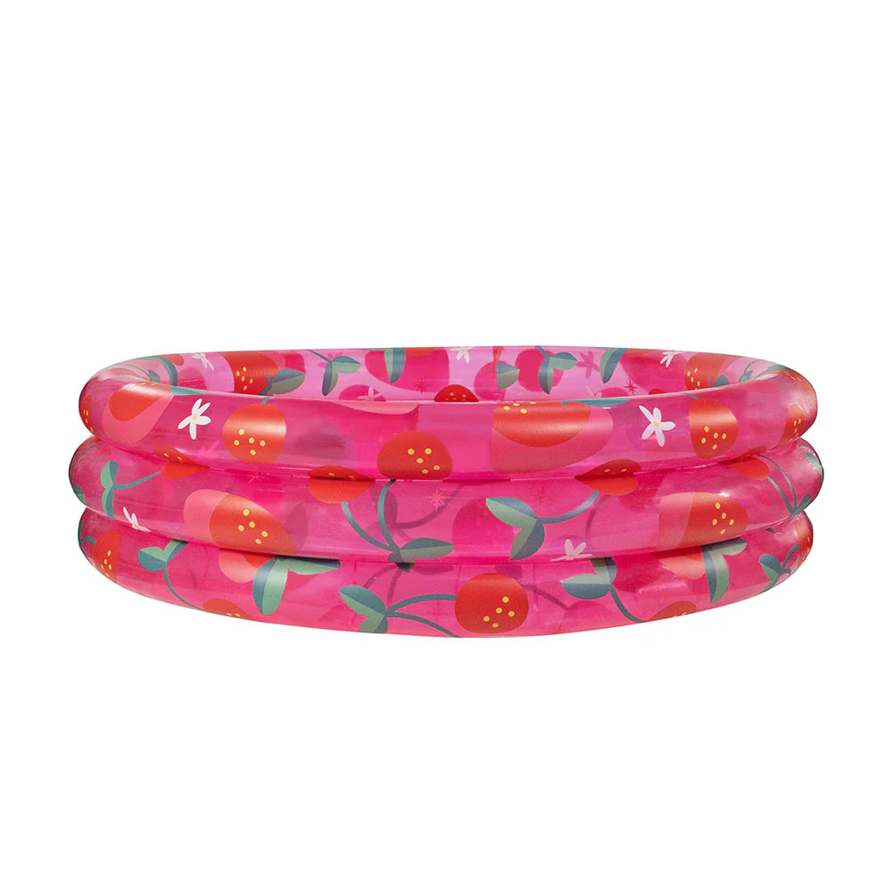 PoolCandy 60" Inflatable Sunning Pool - Strawberries & Cherries Design
