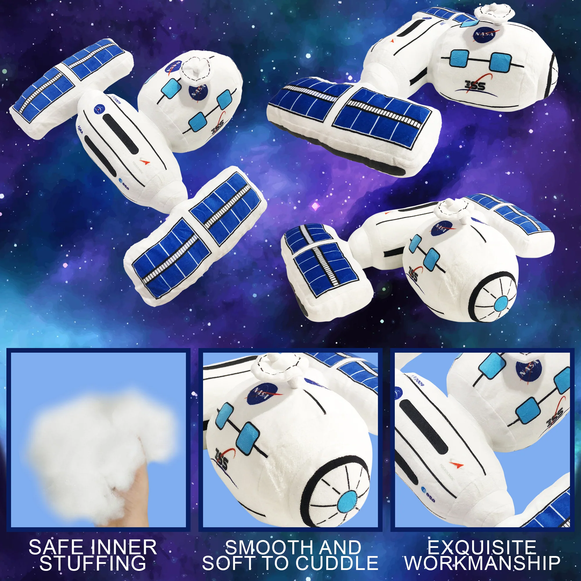 Cosmic Cuddles Space Station 12 inch Soft Plush Toy
