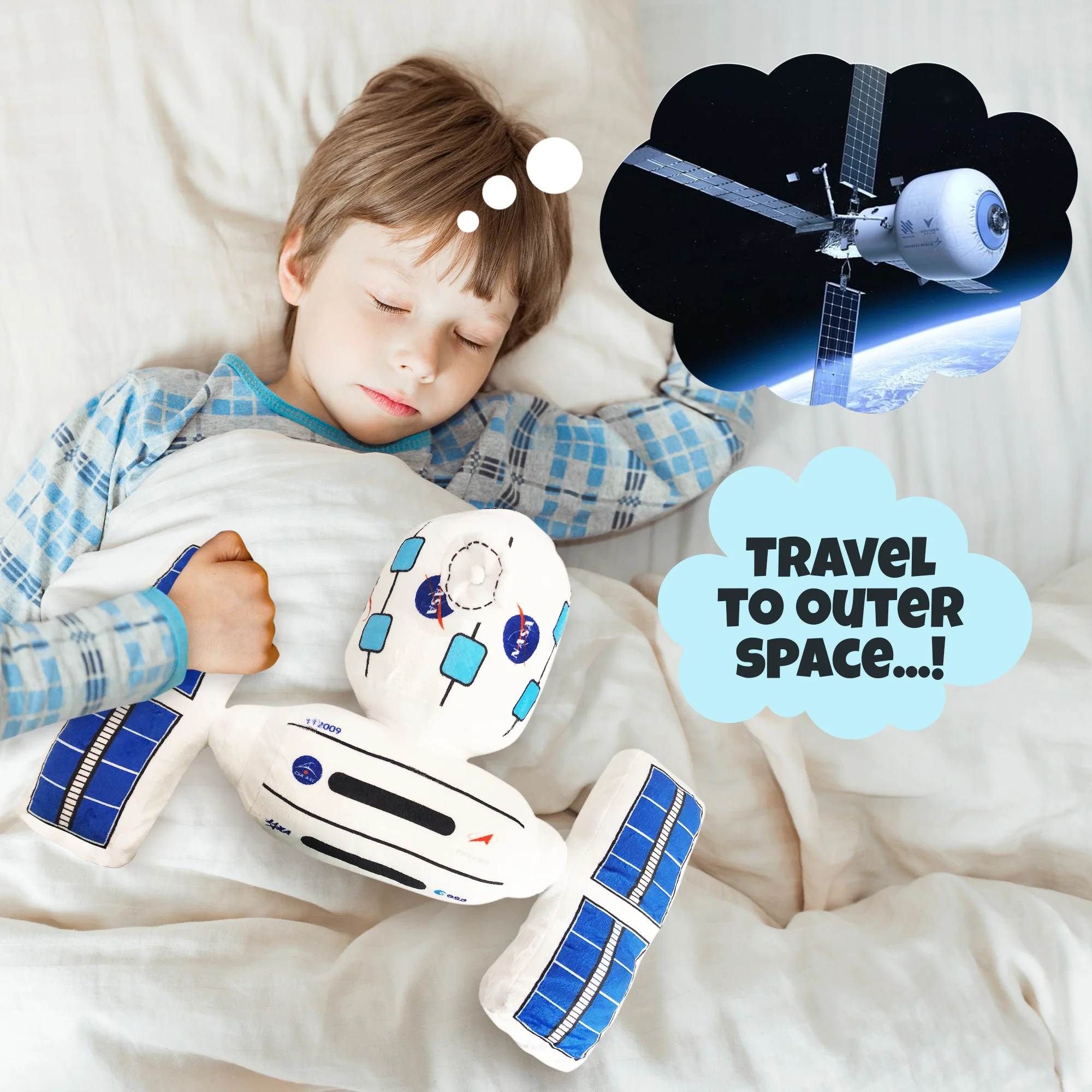 Cosmic Cuddles Space Station 12 inch Soft Plush Toy - Image 5