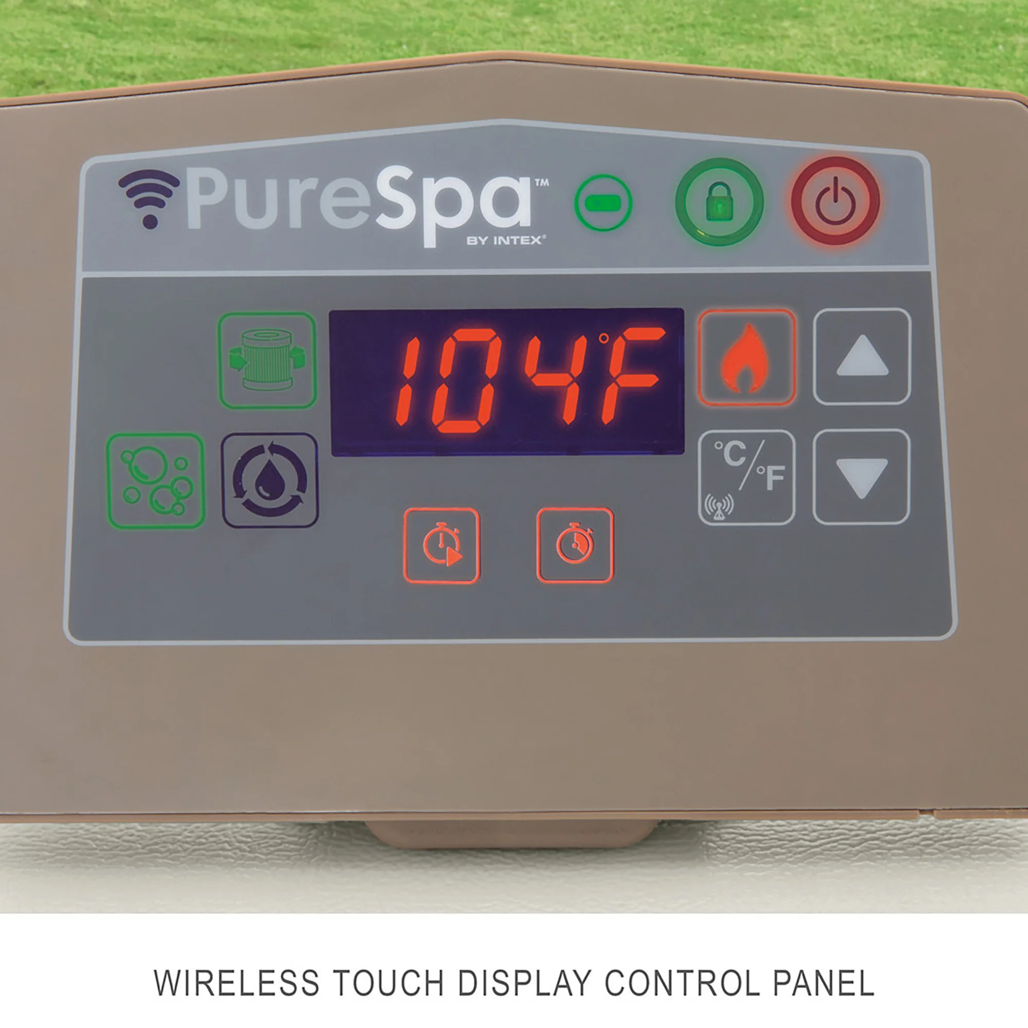 Intex PureSpa Chevron Deluxe 4-Person 69" Square Inflatable Hot Tub with Jets - Image 3