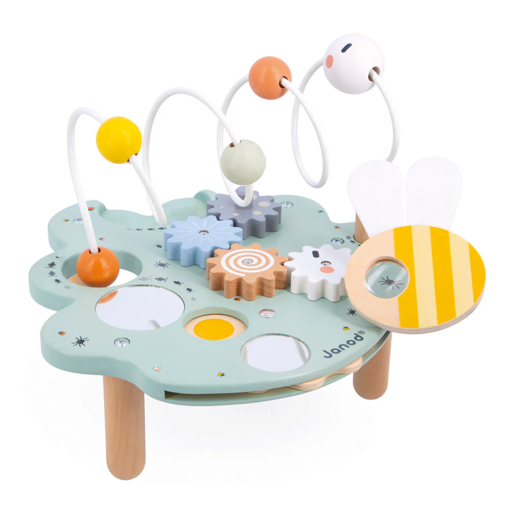 Janod Sweet Cocoon Multi-Activity Leaf Station - Colorful Educational Toy - Image 3