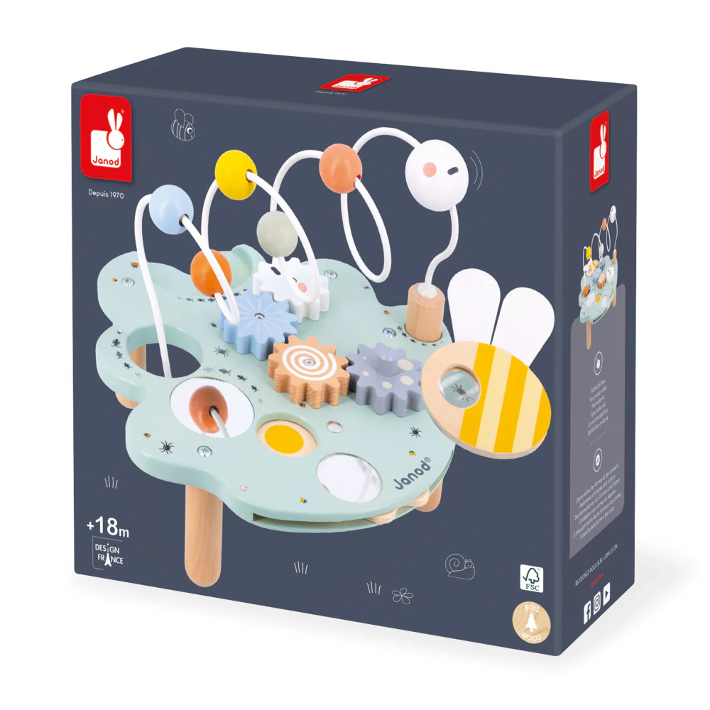 Janod Sweet Cocoon Multi-Activity Leaf Station - Colorful Educational Toy - Image 4