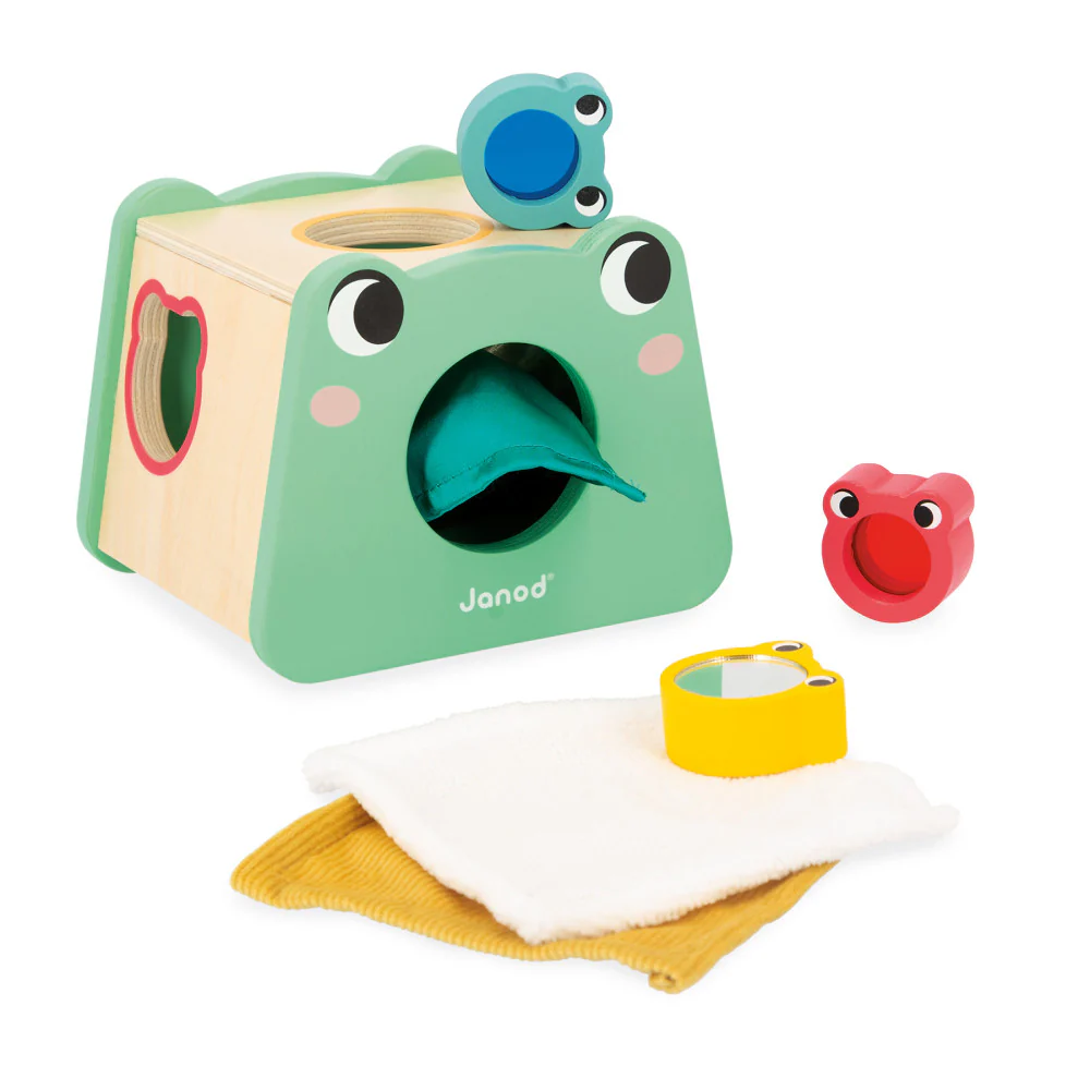 Janod Sensory Exploration Toy Box - 4 Toys for 12 Months & Up - Image 4