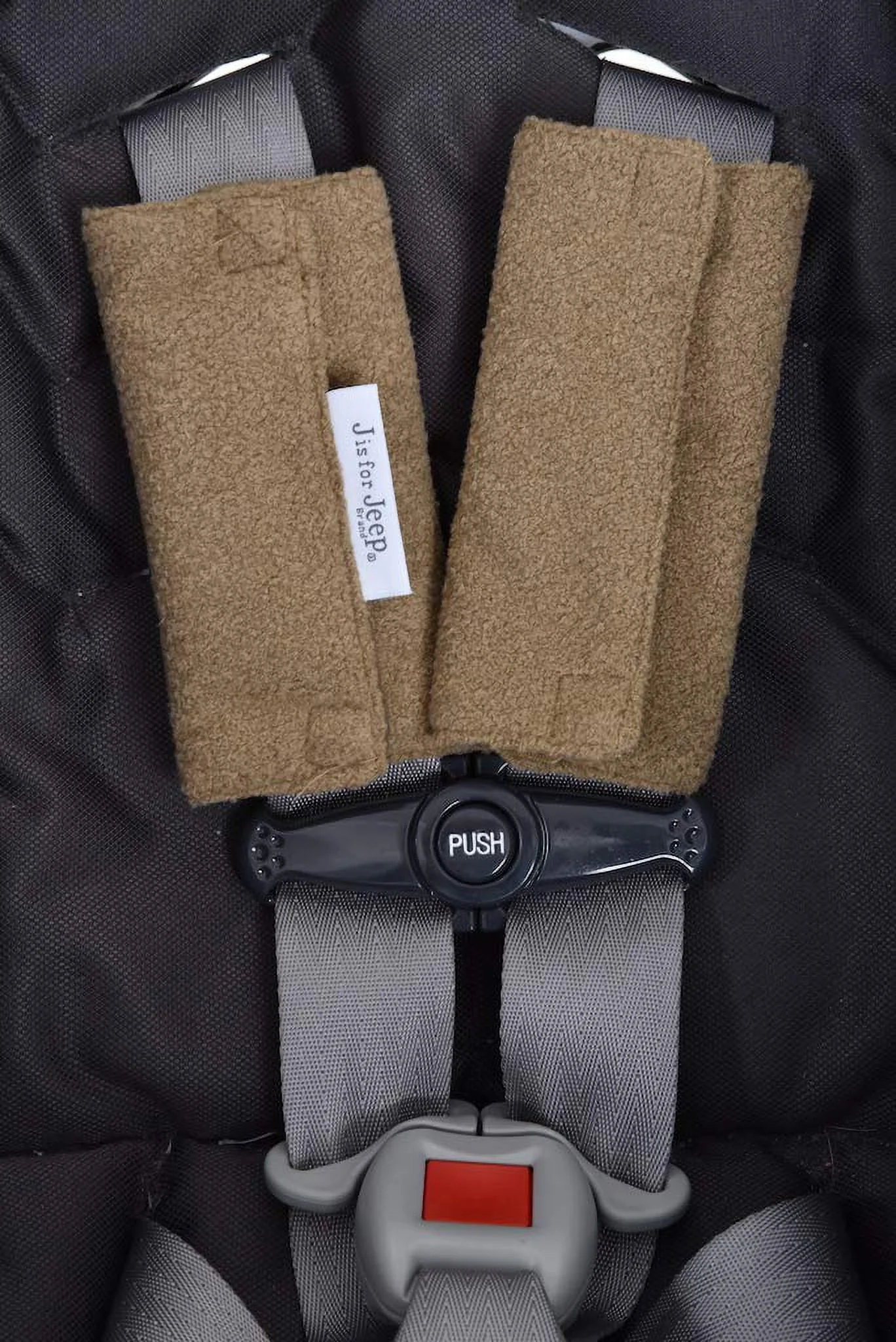 Jeep Cuddly Plush Strap Covers for Baby Comfort - Brown - Image 2