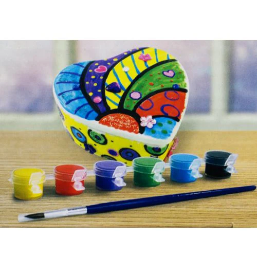 Creative Studio Heart-Shaped DIY Jewelry Box Painting Kit - Image 10