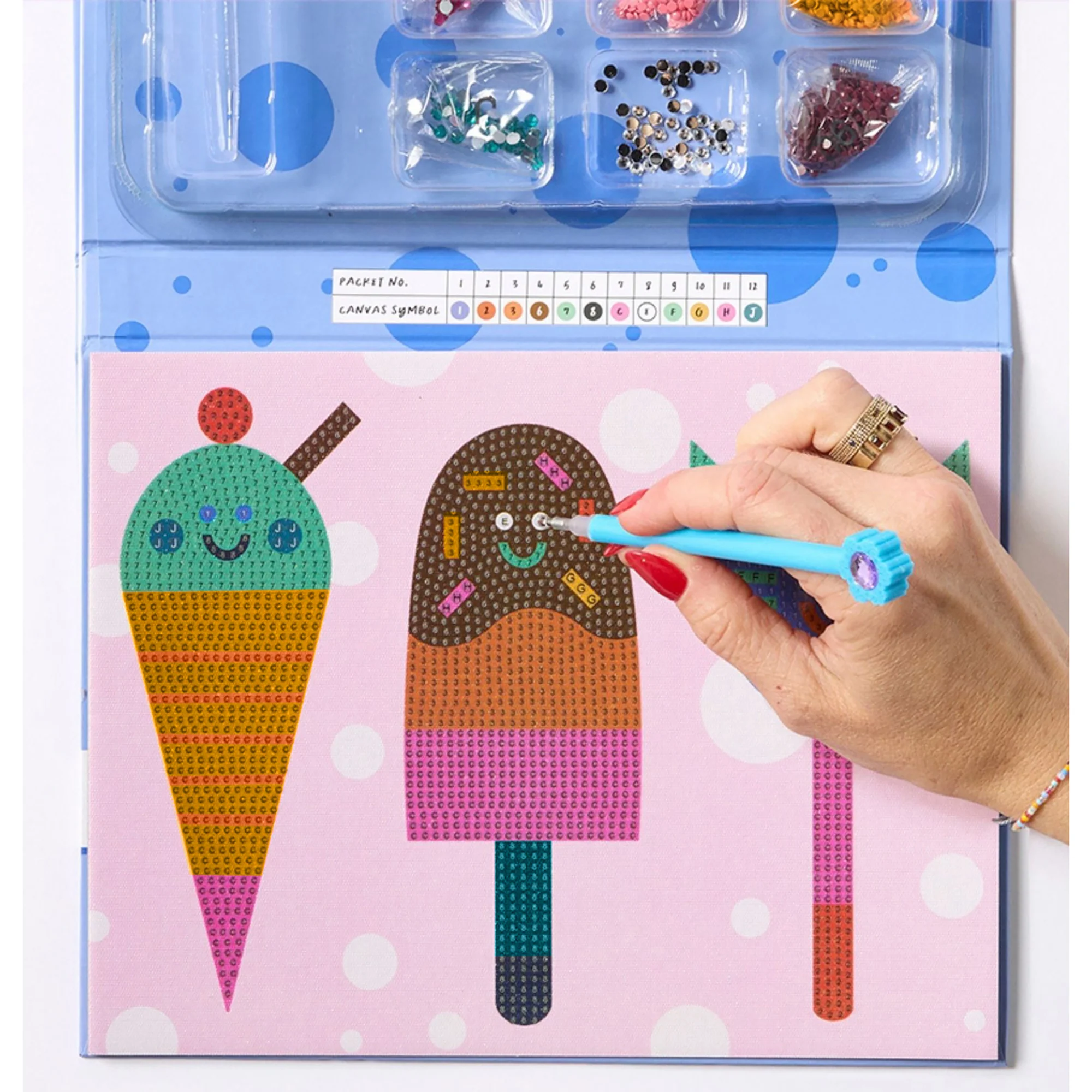 Journey Of Something Sparkle Art Ice Cream Crystal Craft Kit - Over 2,000 Pieces - Image 3