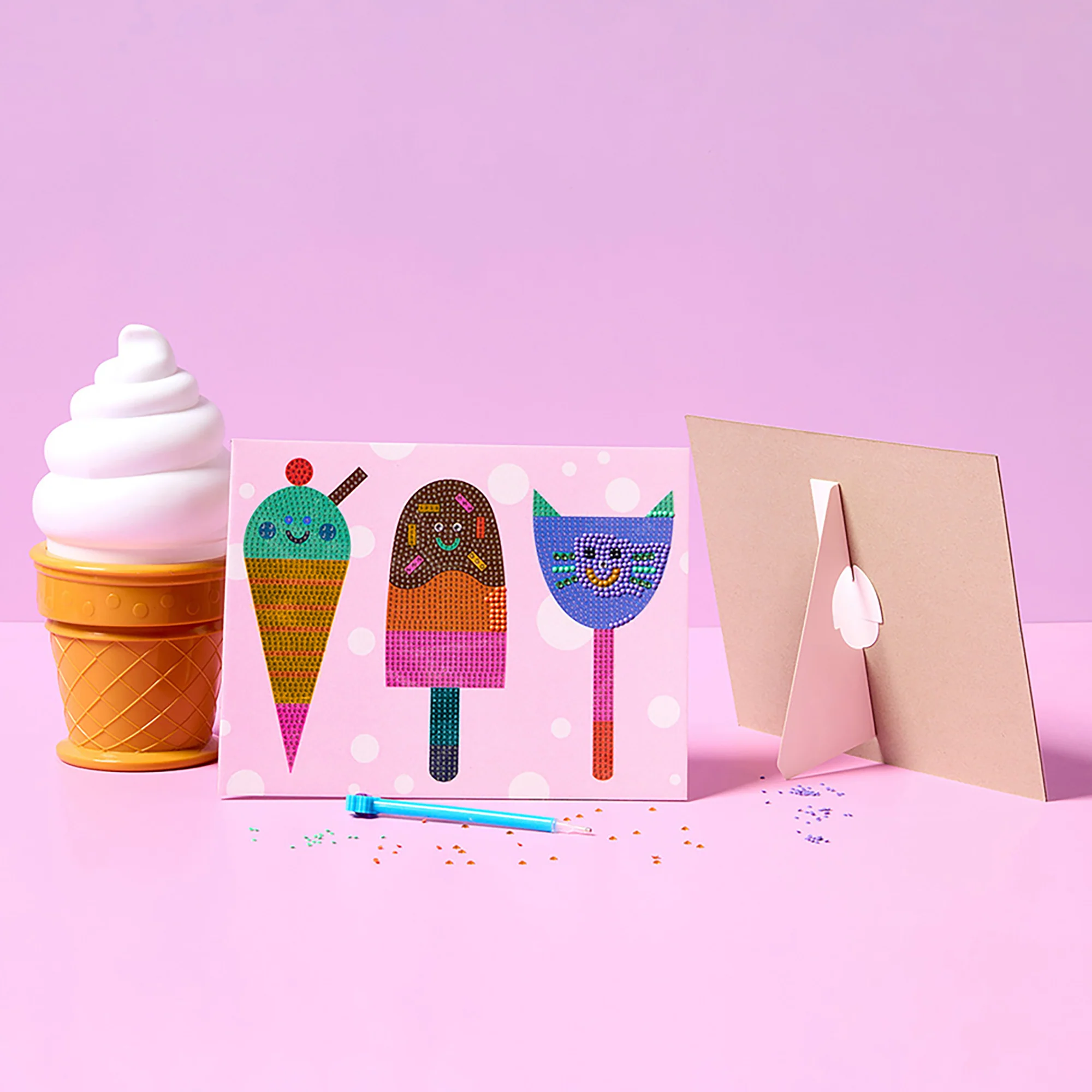Journey Of Something Sparkle Art Ice Cream Crystal Craft Kit - Over 2,000 Pieces - Image 5