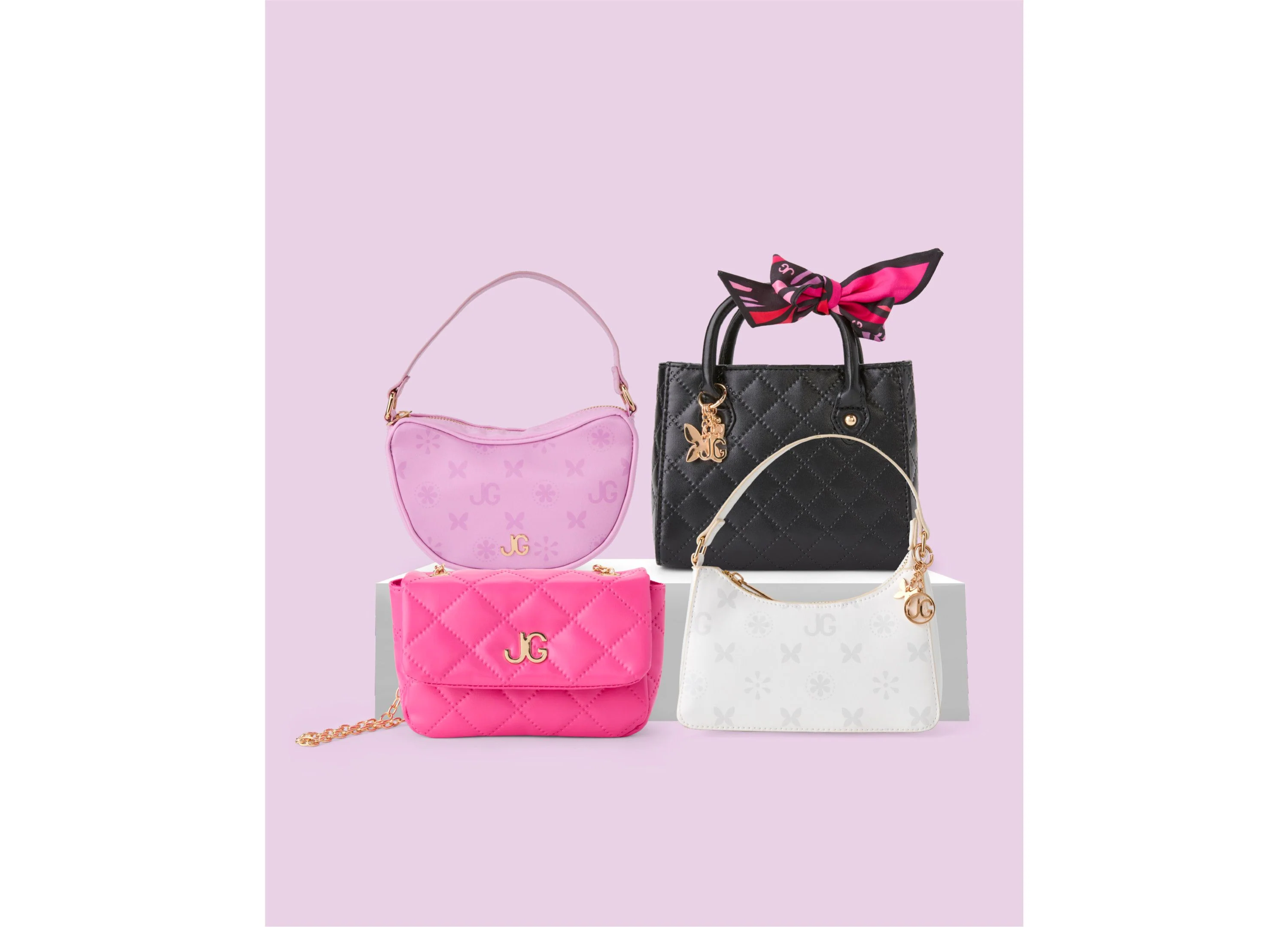 Journey Girls Vibrant Monogram Fashion Purse with Gold Charms - Image 3