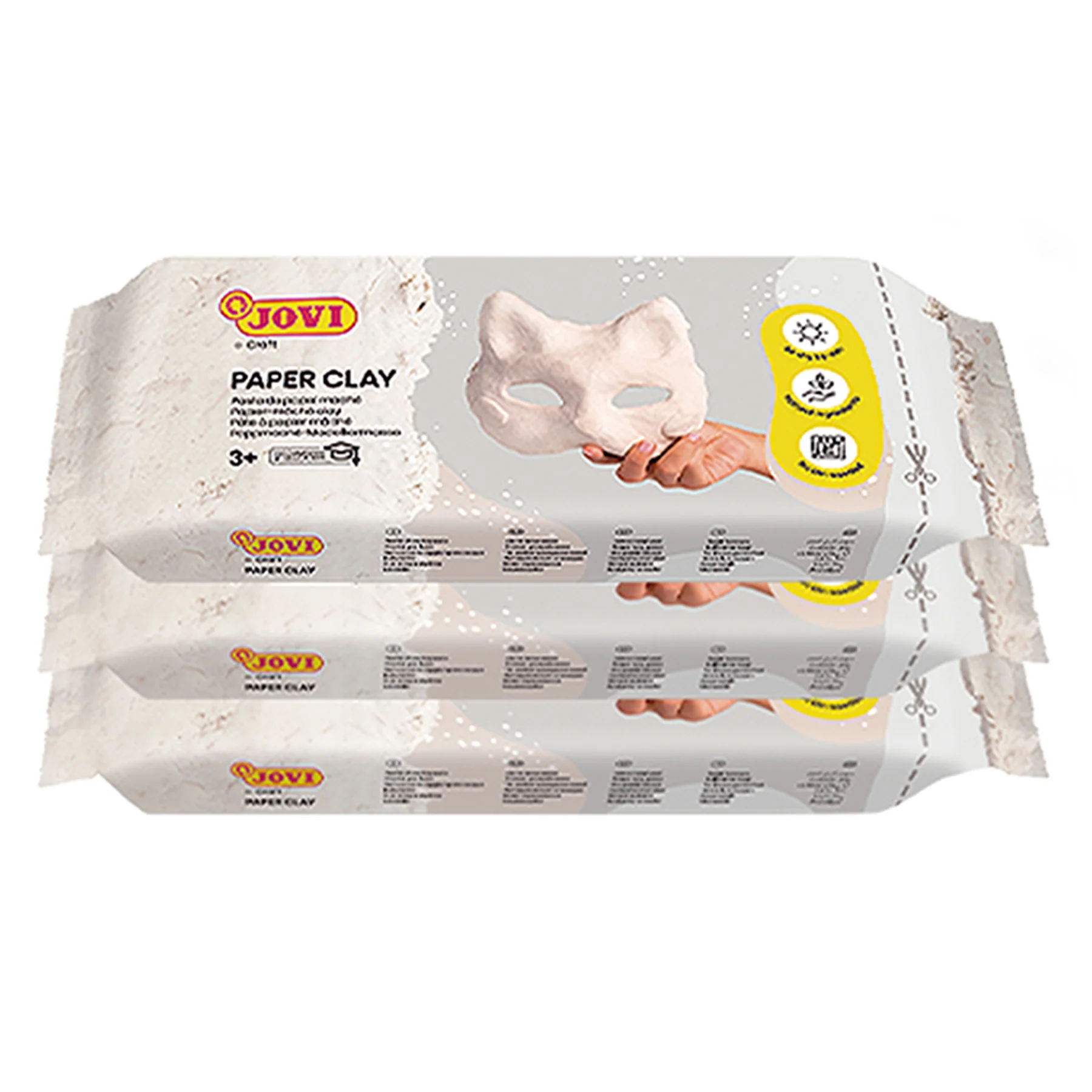 JOVI Premium Paper Clay School Pack, 3 Bars 1.5lb & 20 Spatulas - Image 3
