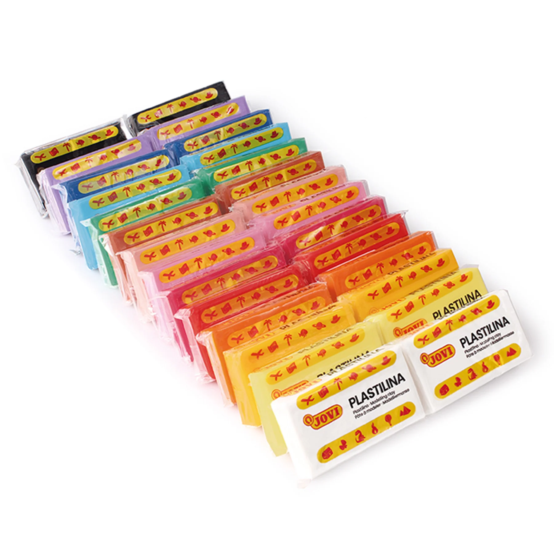 JOVI Plastilina Non-Dry Modeling Clay School Pack - Assorted Colors - Image 3