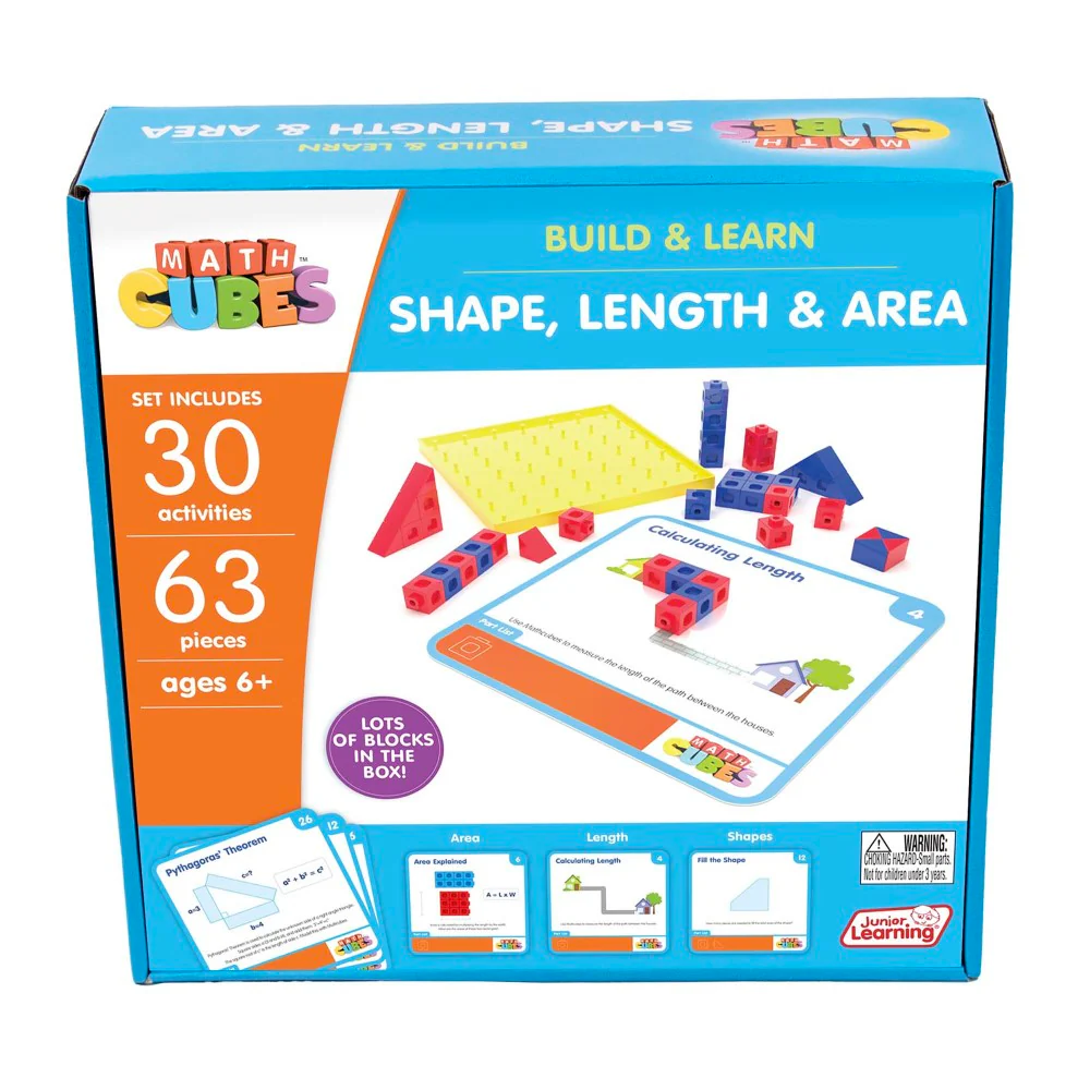 Junior Learning Mathcubes Set - Geometric & Measurement Exploration Kit