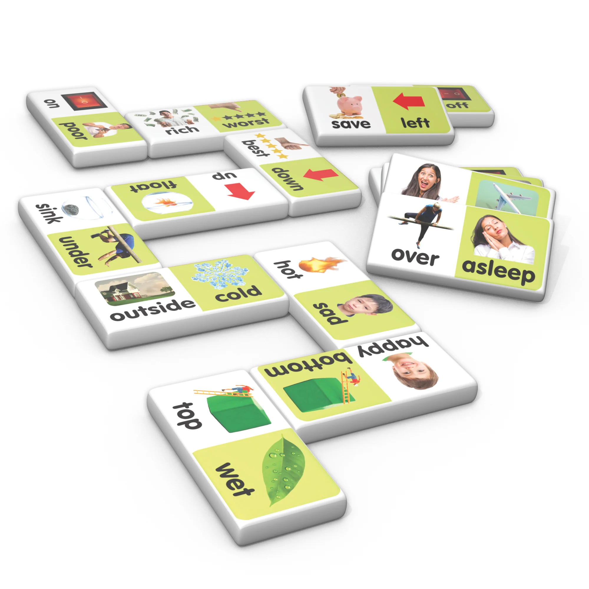 Junior Learning Antonyms Match & Learn Dominoes - Educational Set - Pack of 2 - Image 4