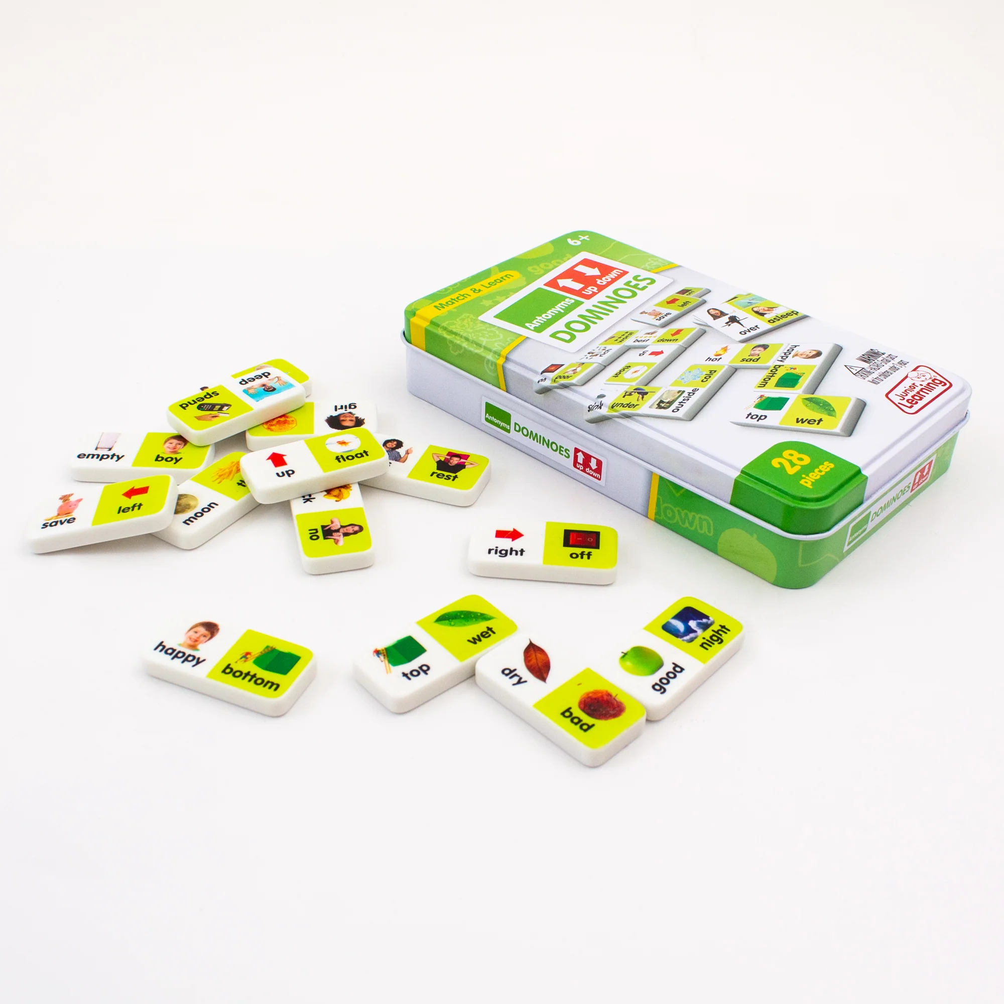 Junior Learning Antonyms Match & Learn Dominoes - Educational Set - Pack of 2 - Image 5