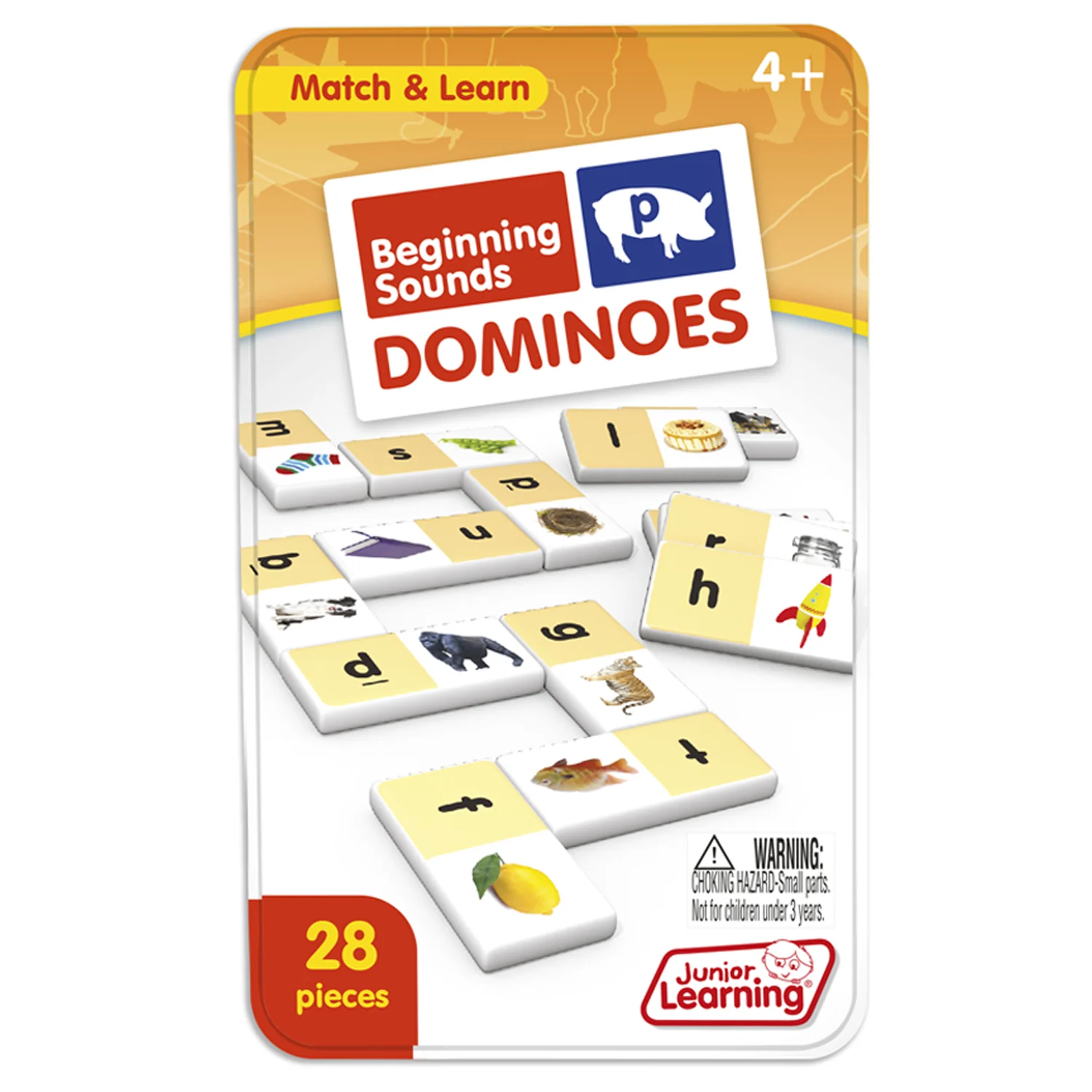 Junior Learning Beginning Sounds Dominoes - Vibrant Learning Game - 2 Sets - Image 2