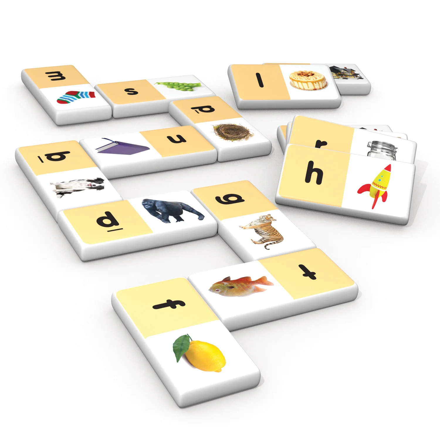 Junior Learning Beginning Sounds Dominoes - Vibrant Learning Game - 2 Sets - Image 3