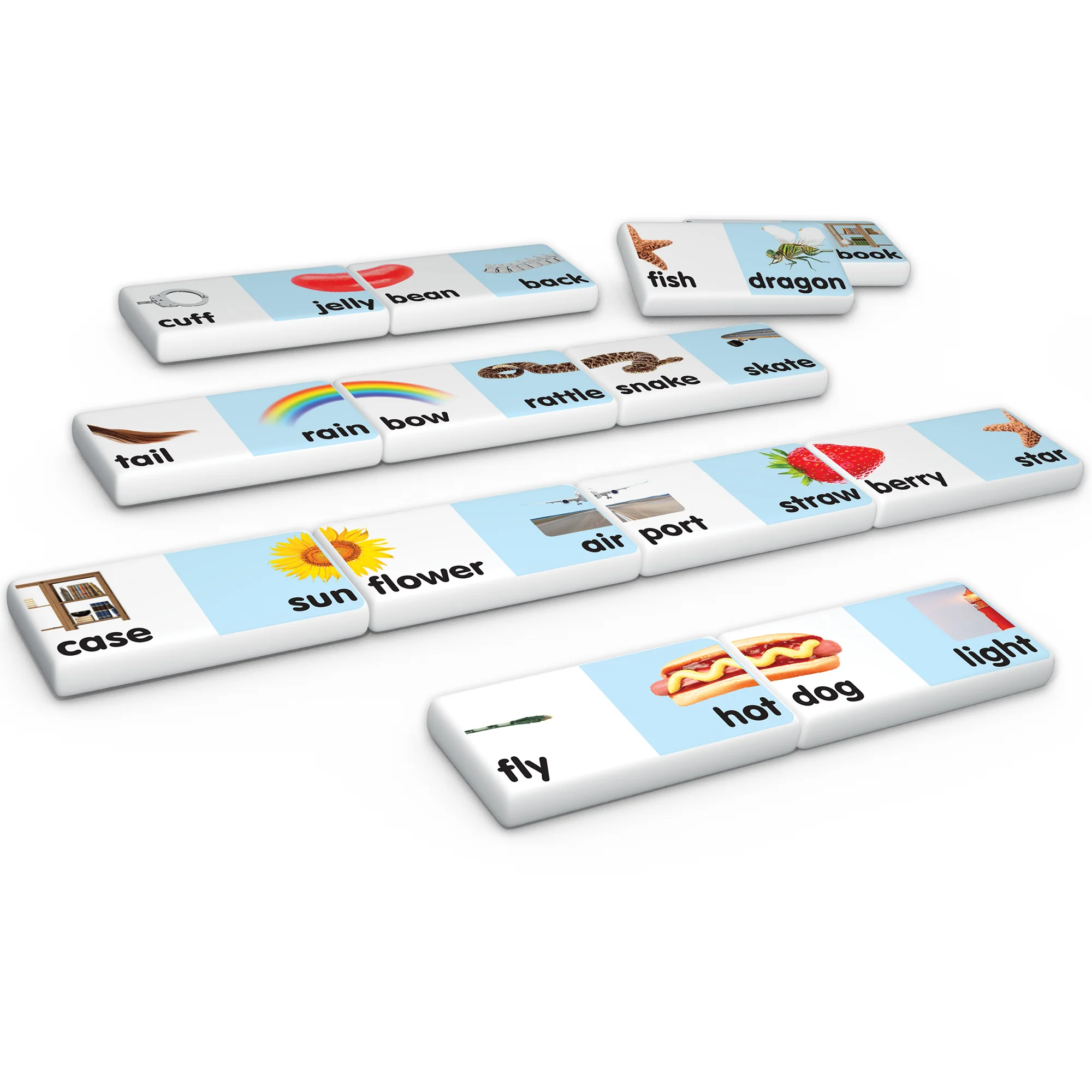 Junior Learning Compound Words Match & Learn Dominoes - Educational Toy - Set of 2 - Image 4