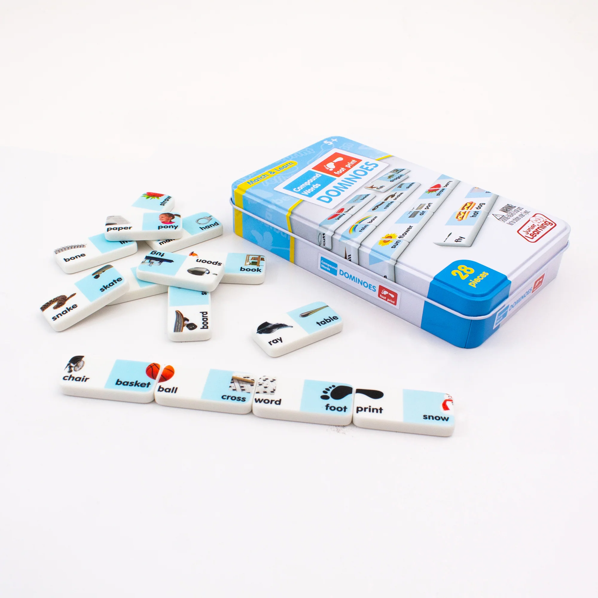 Junior Learning Compound Words Match & Learn Dominoes - Educational Toy - Set of 2 - Image 5