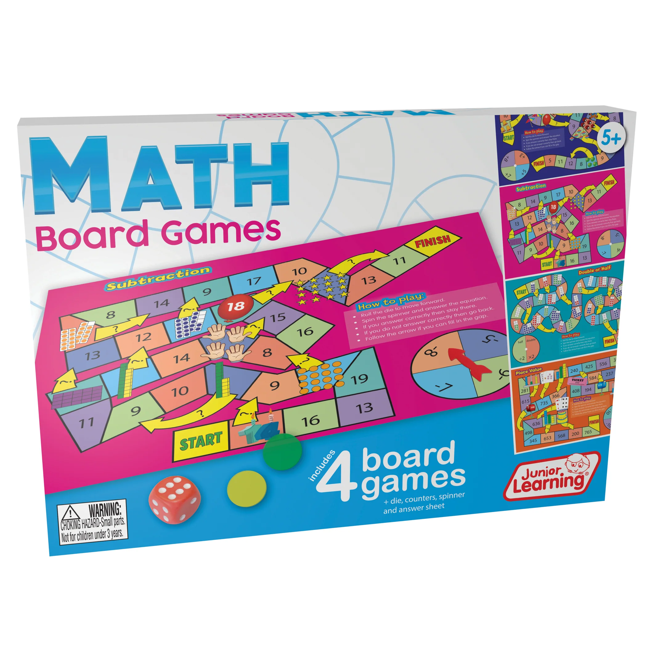 Junior Learning Math Board Games - Addition & Subtraction Adventure Pack of 2 - Image 2
