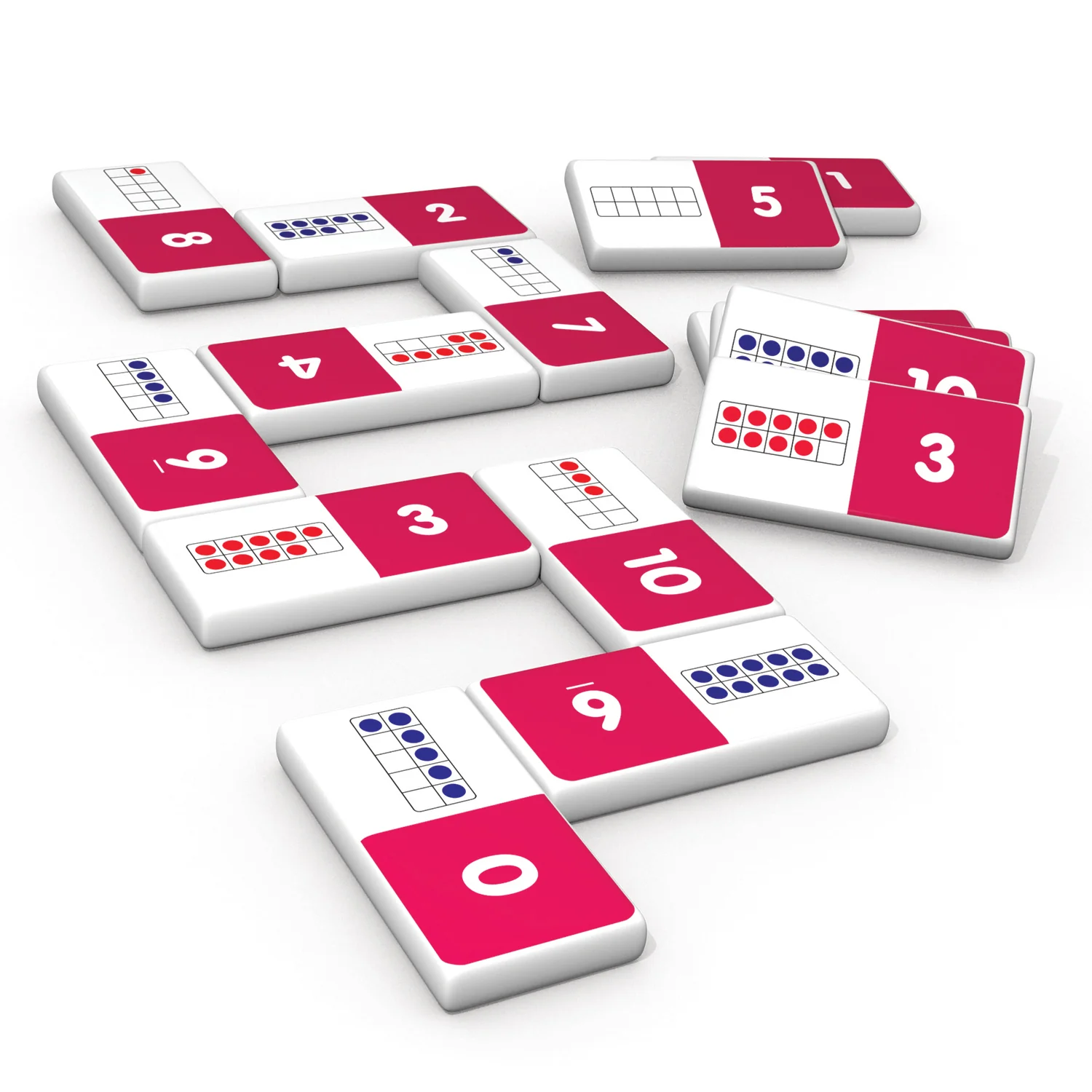 Junior Learning Ten Frames Dominoes - Educational Game for Kids - 28 Pieces - Image 3