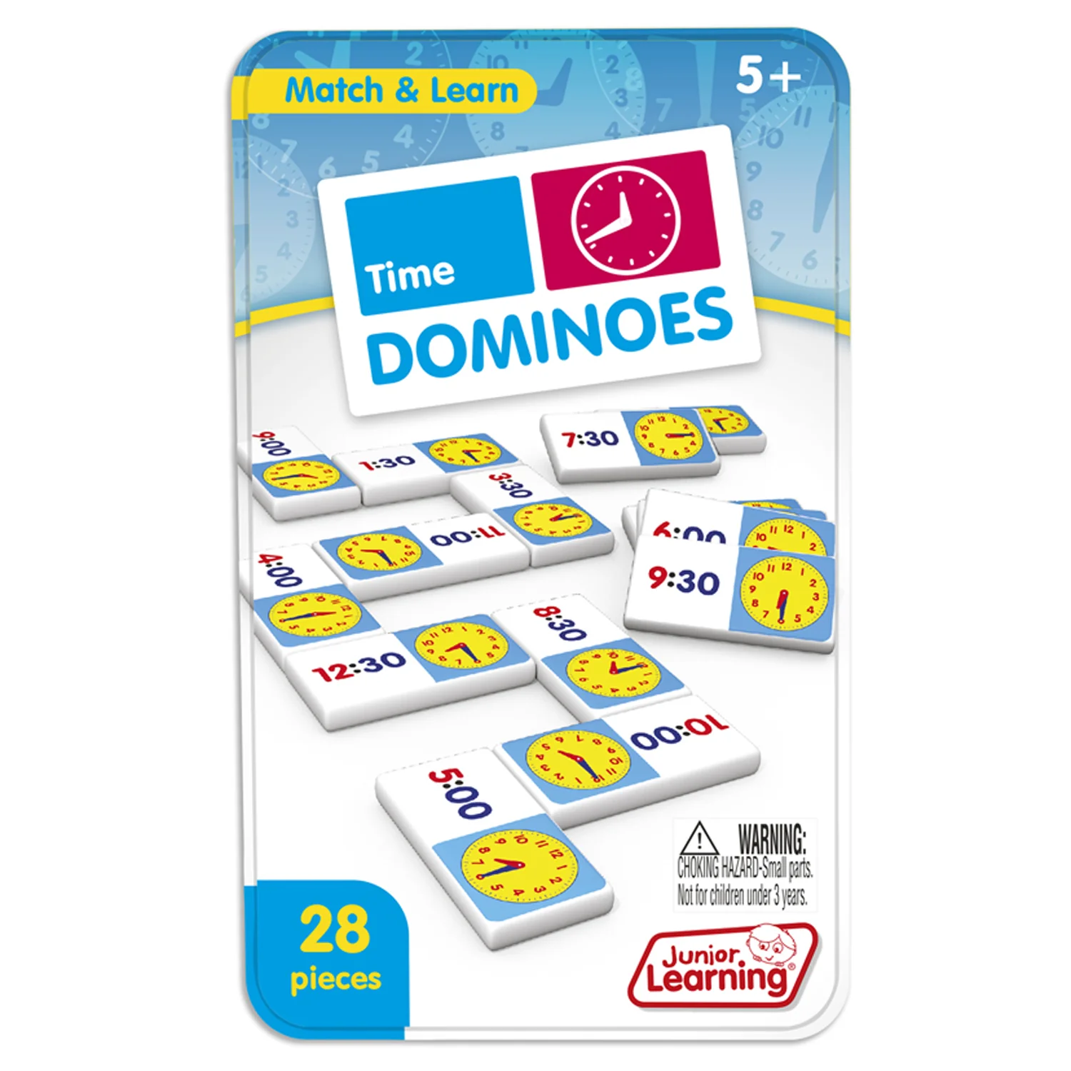 Junior Learning Time Dominoes Educational Game - 2 Sets - Image 2