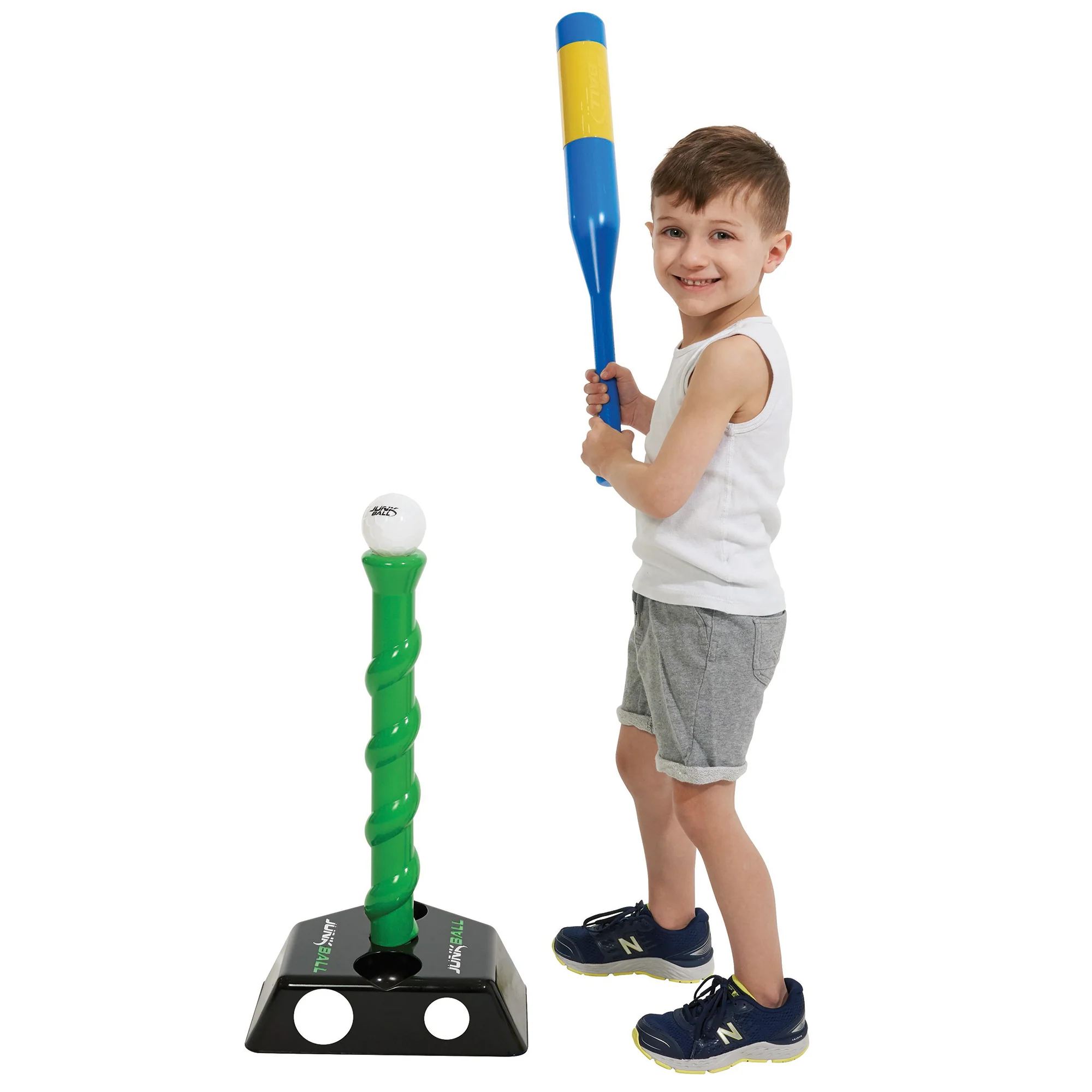 Junk Ball T-Ball Set With Adjustable Tee, Bat And 2 Balls - Image 5