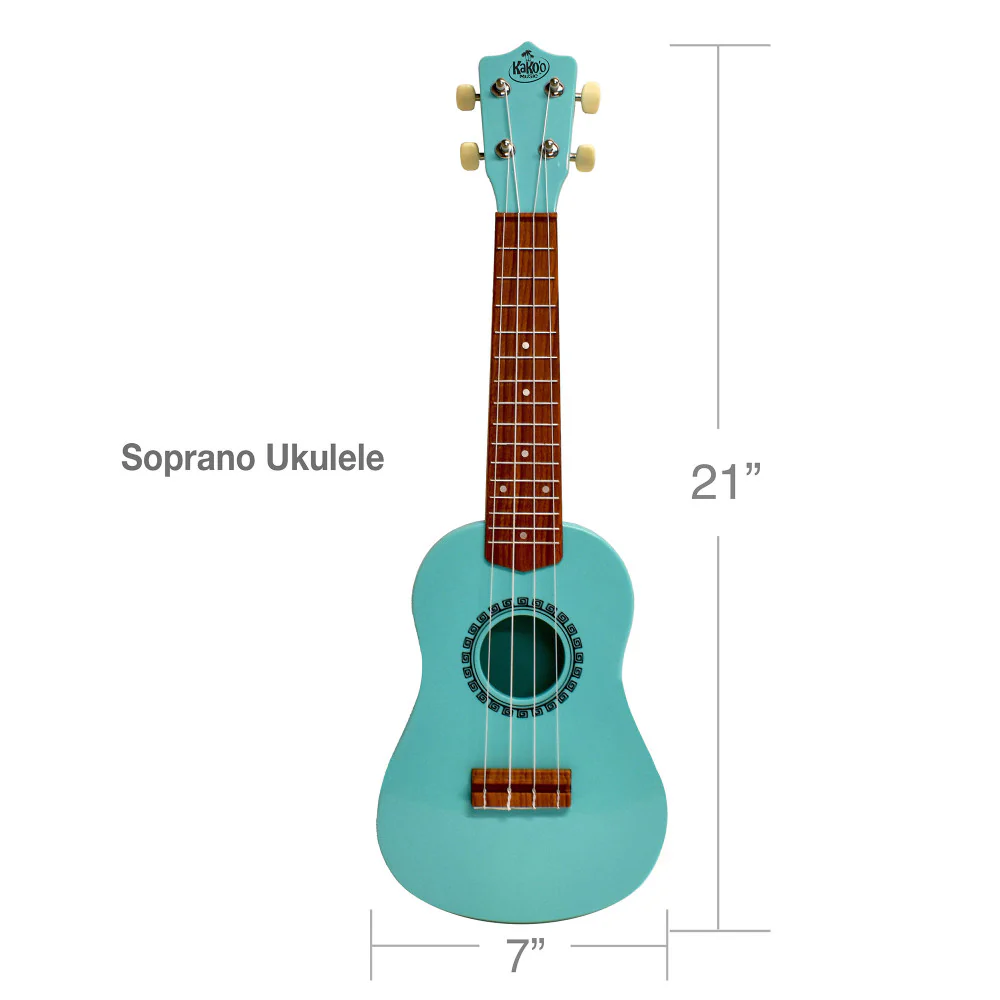 KaKo'o 21" Soprano Ukulele Starter Kit in Seafoam Green - Image 2