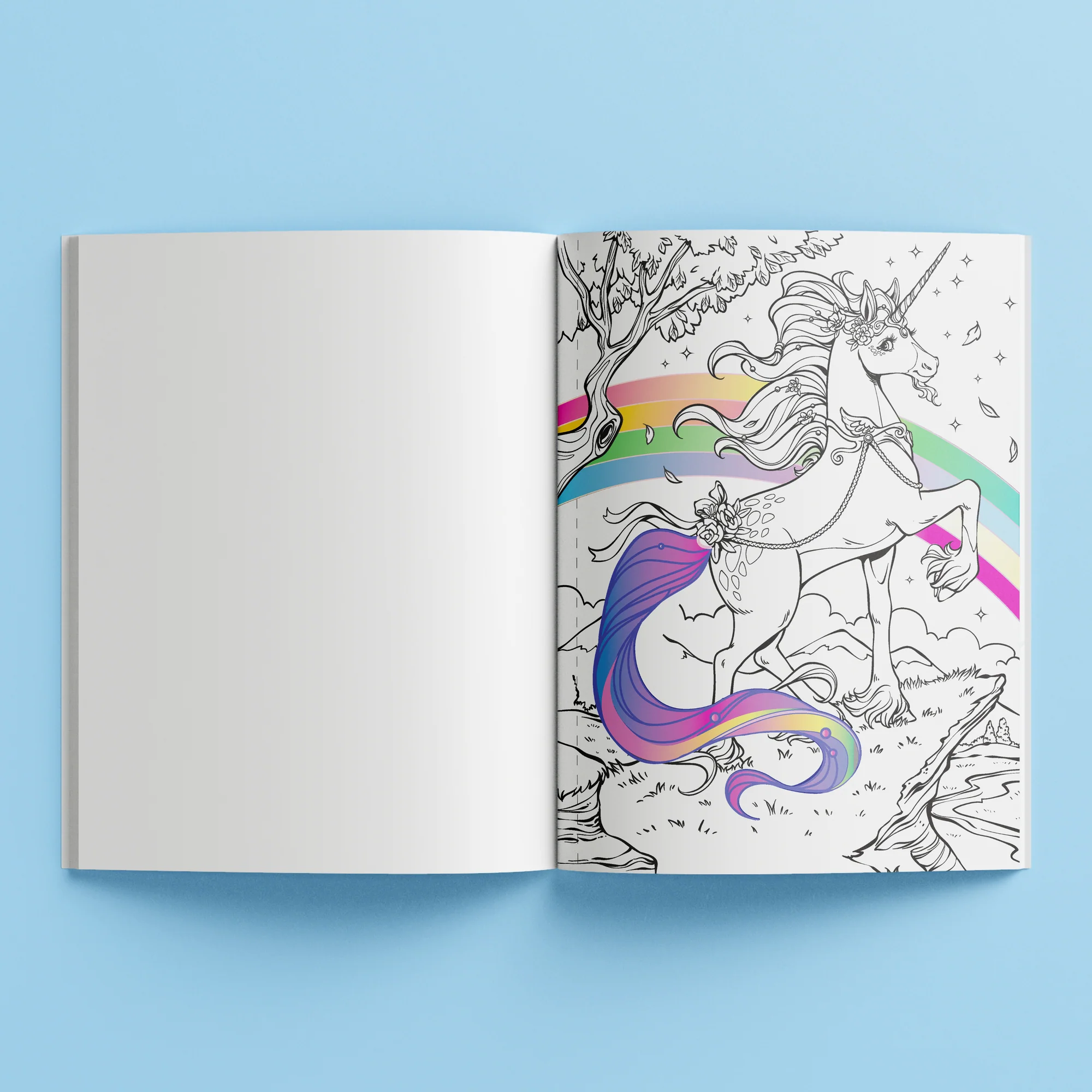 Kaleidoscope Pop Velvet Coloring Book - Magical Unicorns 32-Page - Image 2