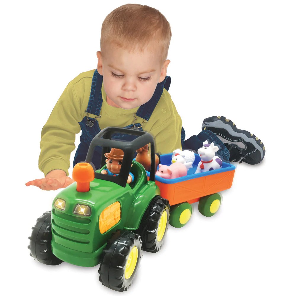 Kiddieland Light N' Sound Farm Tractor Playset with Animals - Image 3