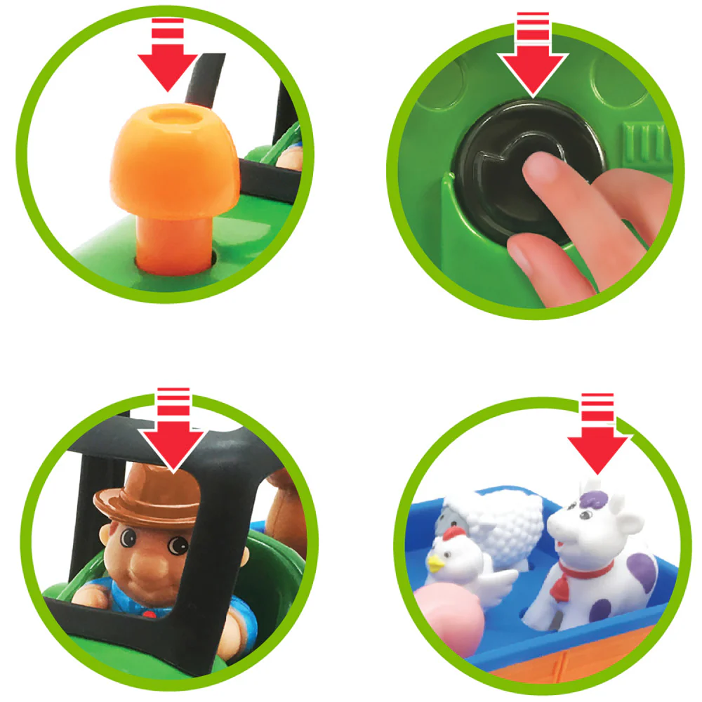Kiddieland Light N' Sound Farm Tractor Playset with Animals - Image 5