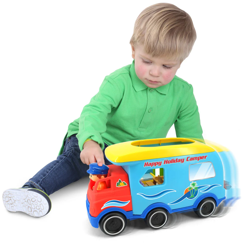 Kiddieland Light & Sound Motorized Happy Camper Toy Vehicle - Image 3