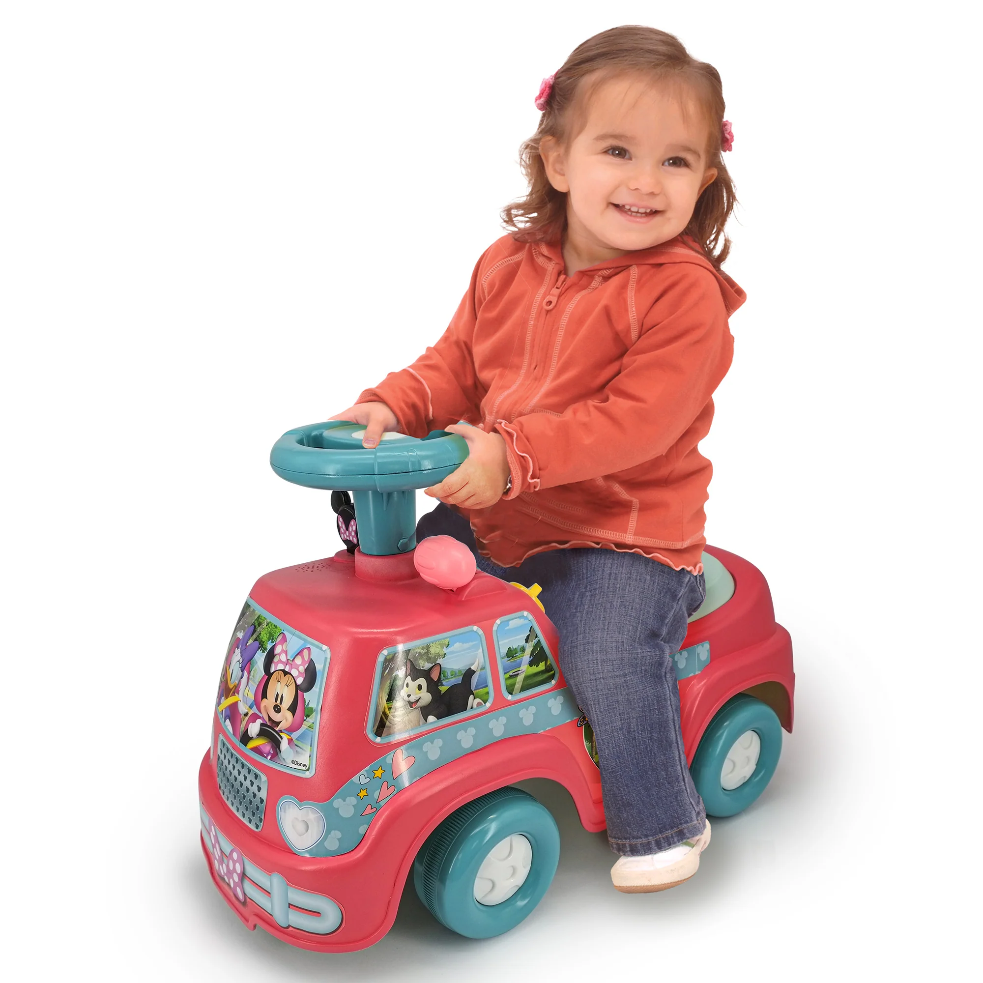 Disney Minnie Mouse Lights N' Sounds Camper - Kiddieland Foot-To-Floor Ride-On - Image 4