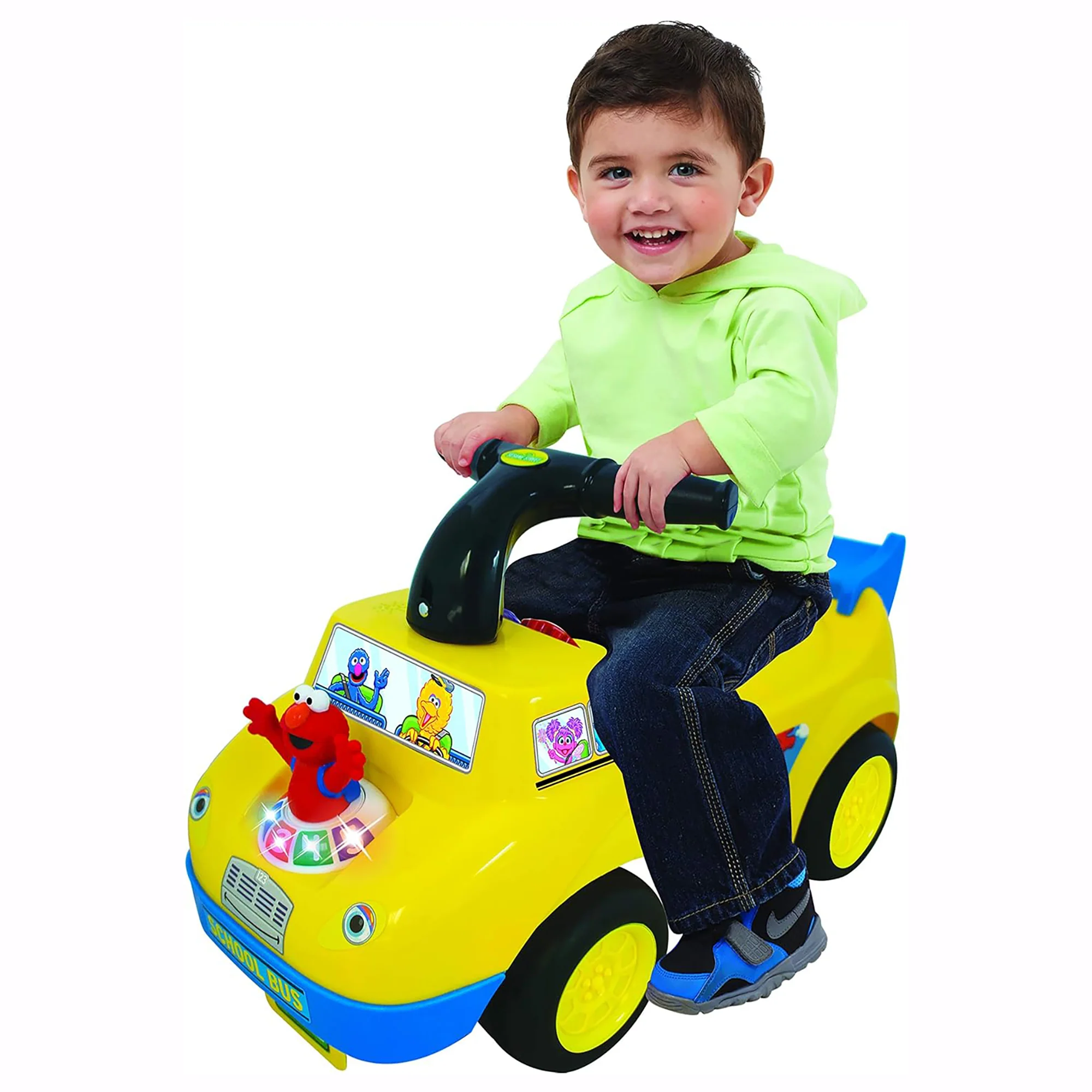 Kiddieland Sesame Street Elmo School Bus Light & Sound Activity Ride-On - Image 4