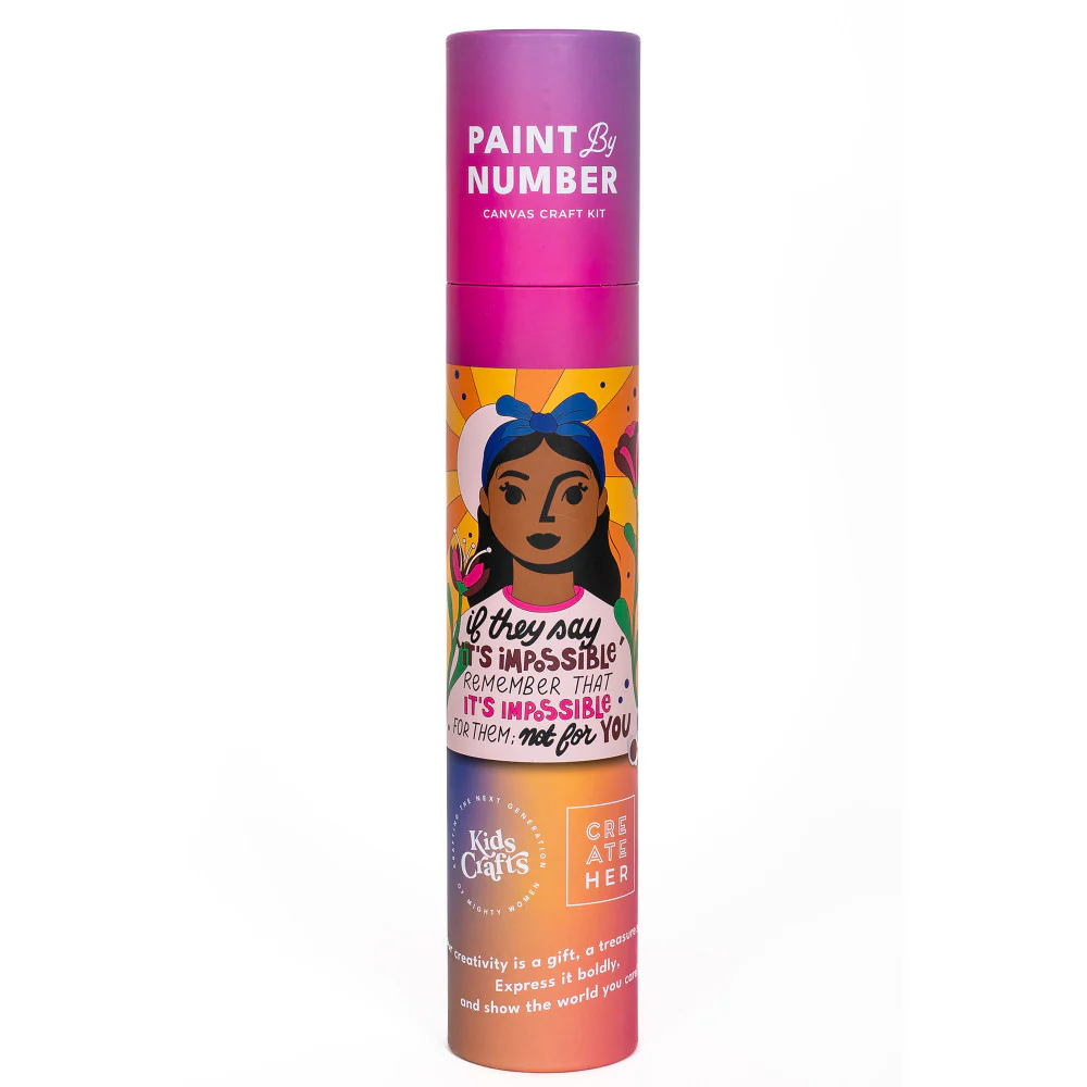 Kids Crafts Paint By Number 'Nothing Is Impossible' Canvas Kit