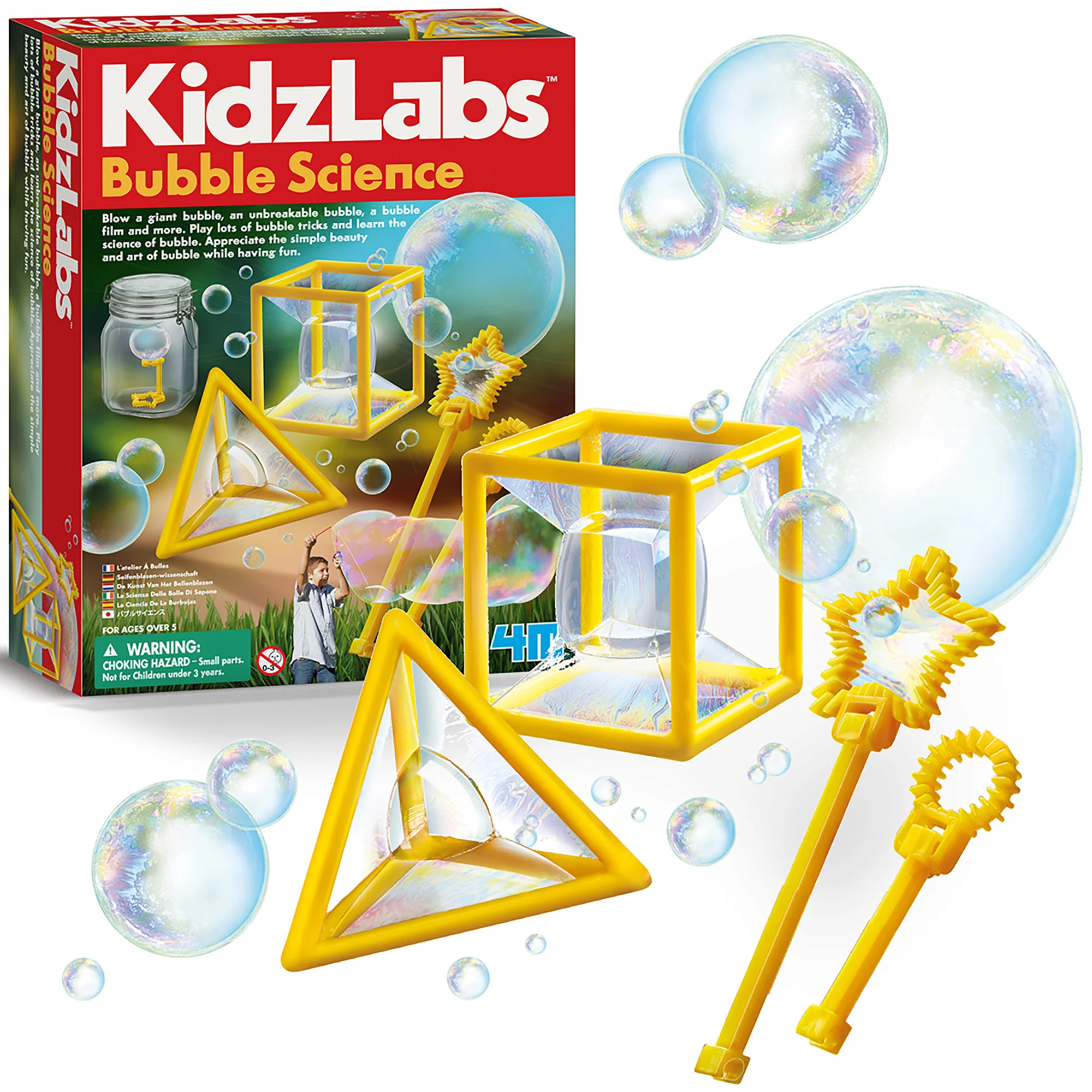 KidzLabs Bubble Science Experiment Kit With Giant Bubble Tools - Image 2