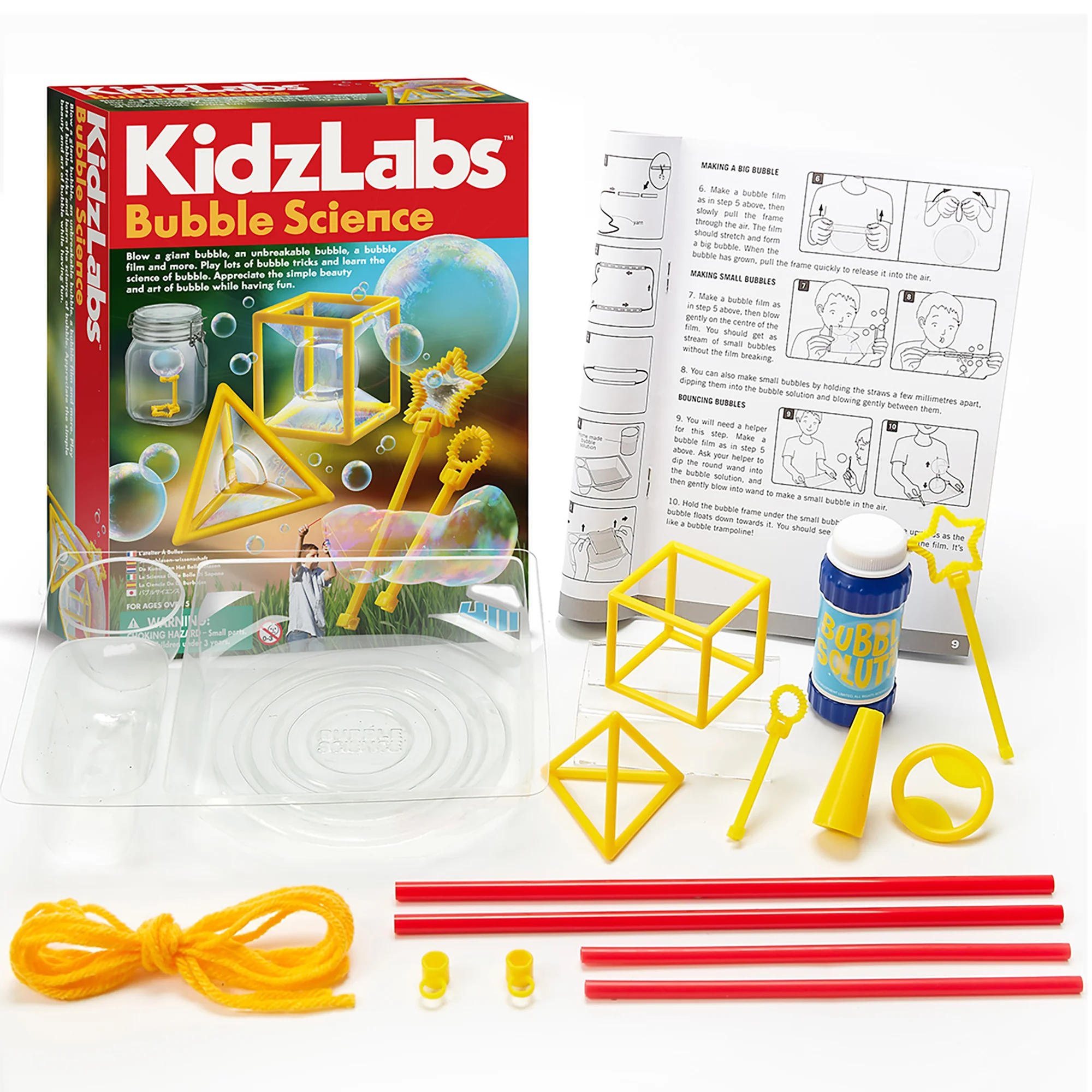 KidzLabs Bubble Science Experiment Kit With Giant Bubble Tools - Image 4