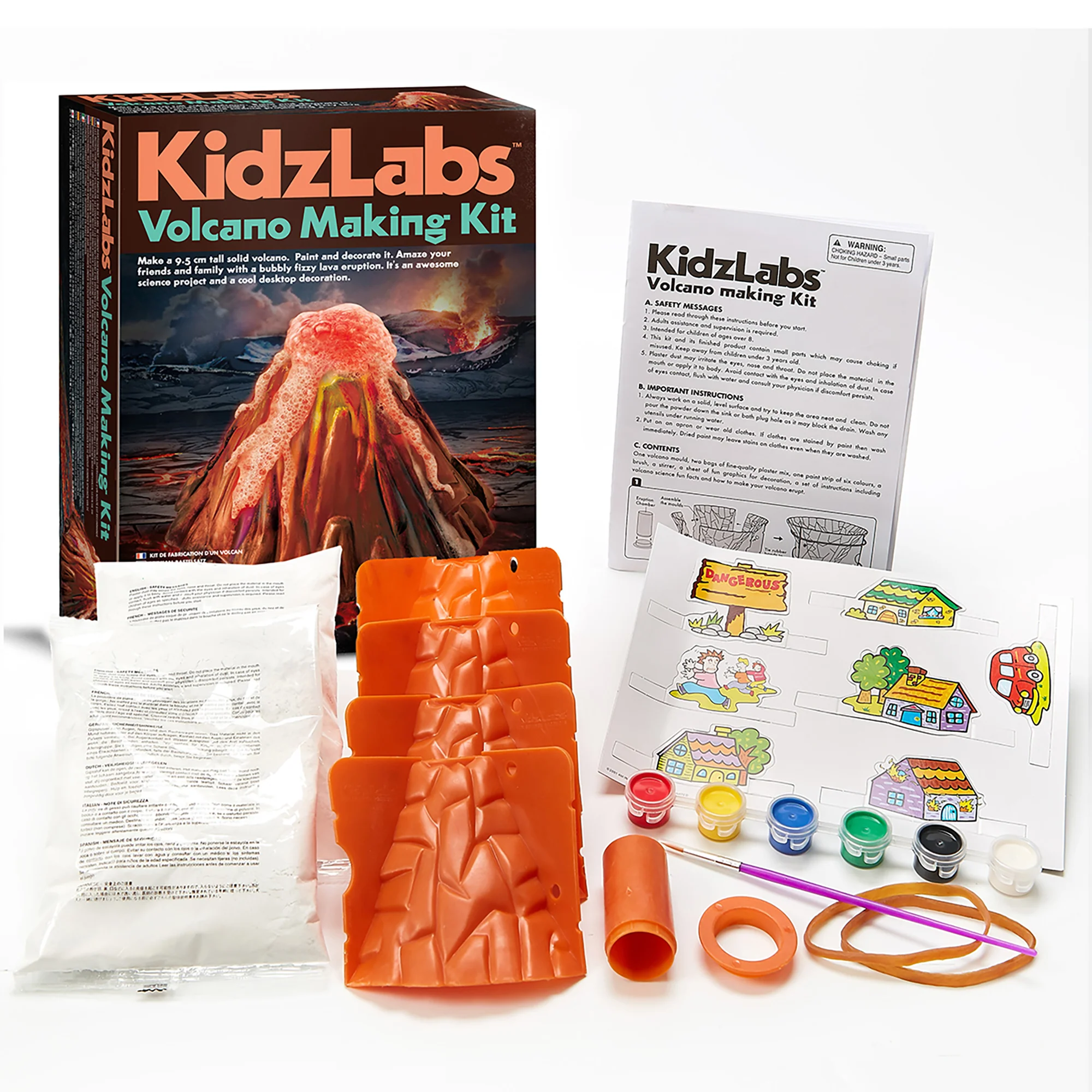 KidzLabs Volcano Making Kit With Erupting Science Experiment - Image 3