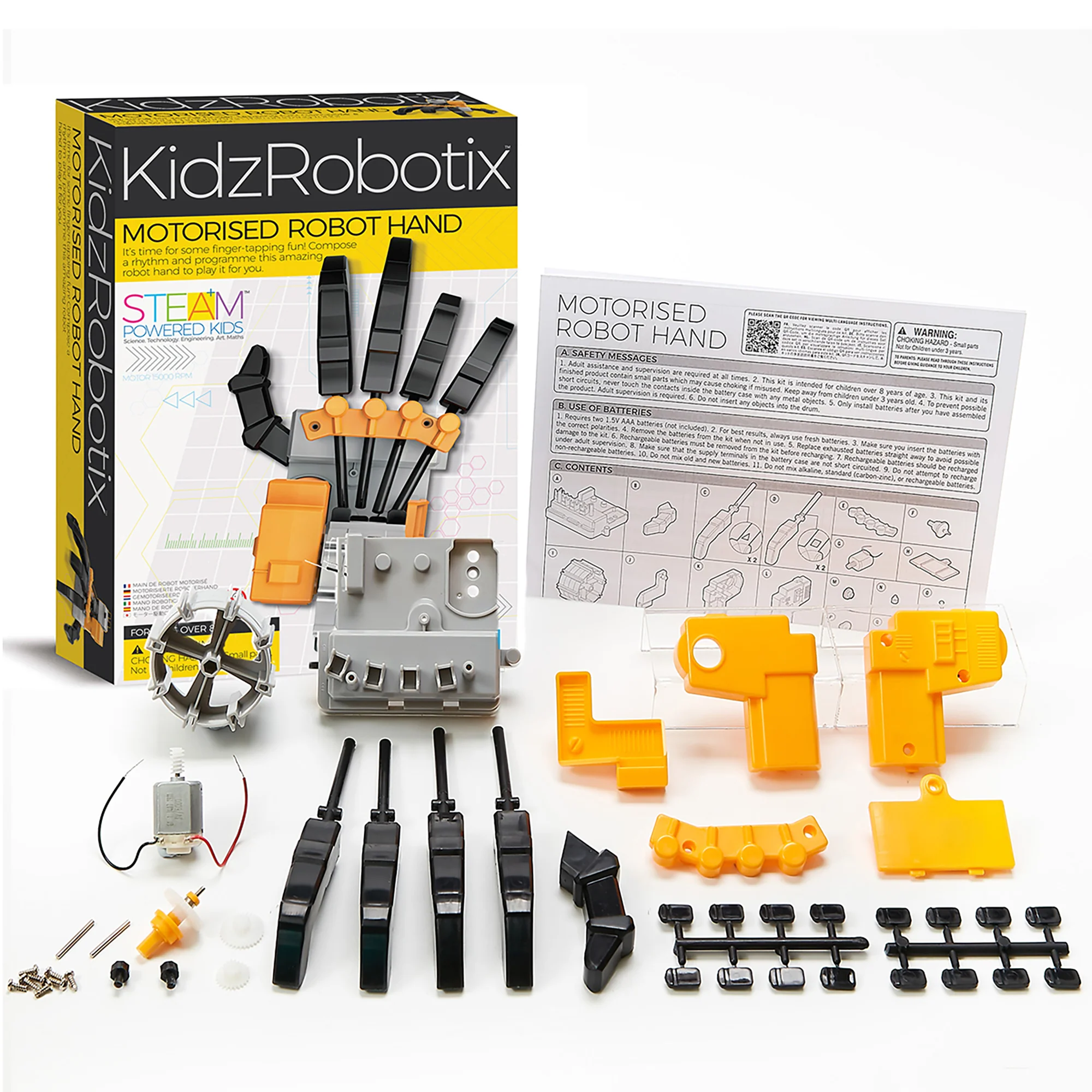KidzRobotix Motorized Robot Hand STEM Building Kit - Image 4