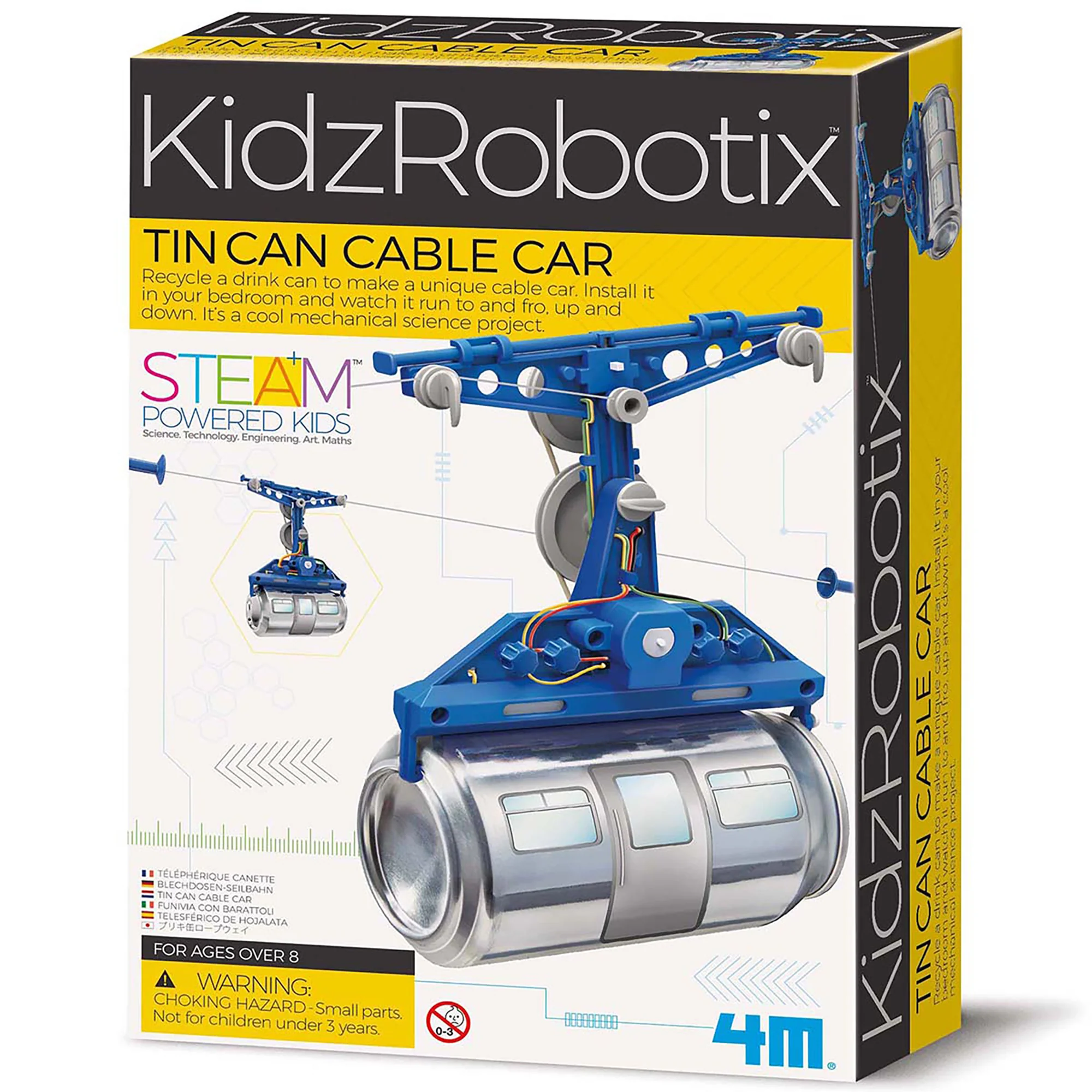 KidzRobotix Tin Can Cable Car Recycled Engineering Kit