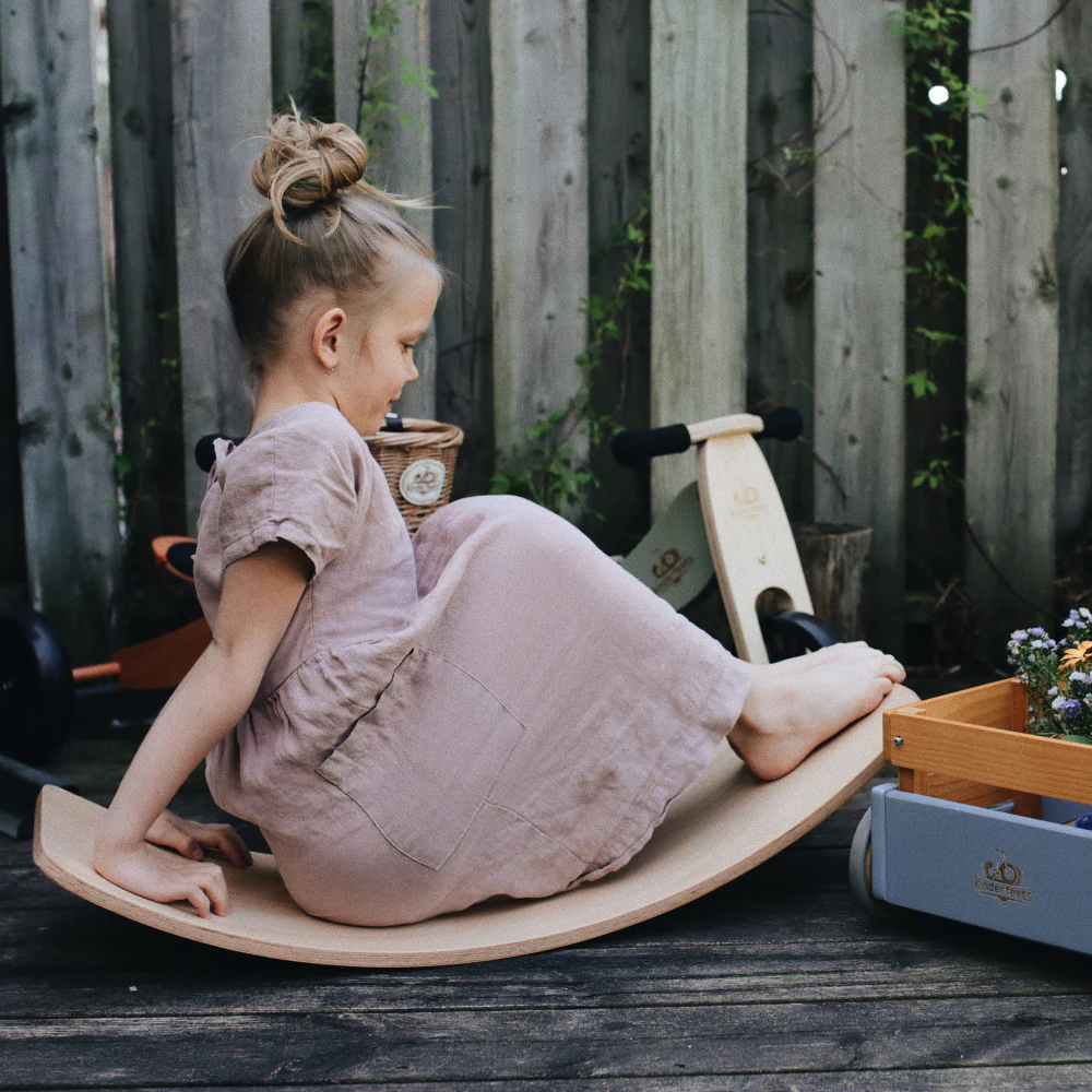 Kinderfeets Kinderboard - Multifunctional Balance Board - Natural Beechwood - Image 9