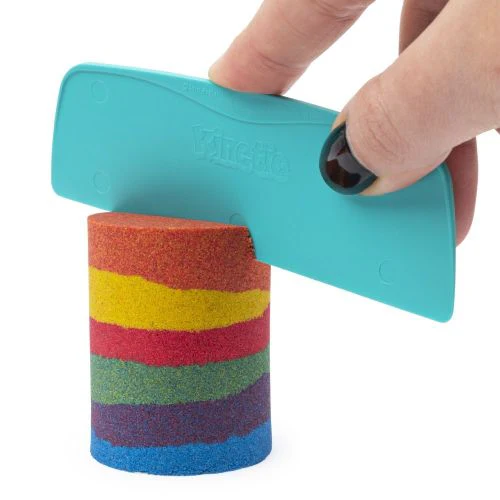 Kinetic Sand Rainbow Mix n Stack Set - Colorful Sculpting Kit - Image 3