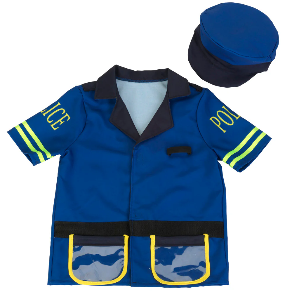Klein 7pc PRO Police Costume Set - Blue & Yellow - Kids Ages 3+ - Image 3
