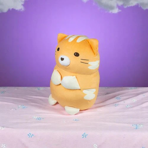 Kobioto Whimsical Japanese Kitty 12 inch Supersoft Plush - Grey - Image 5