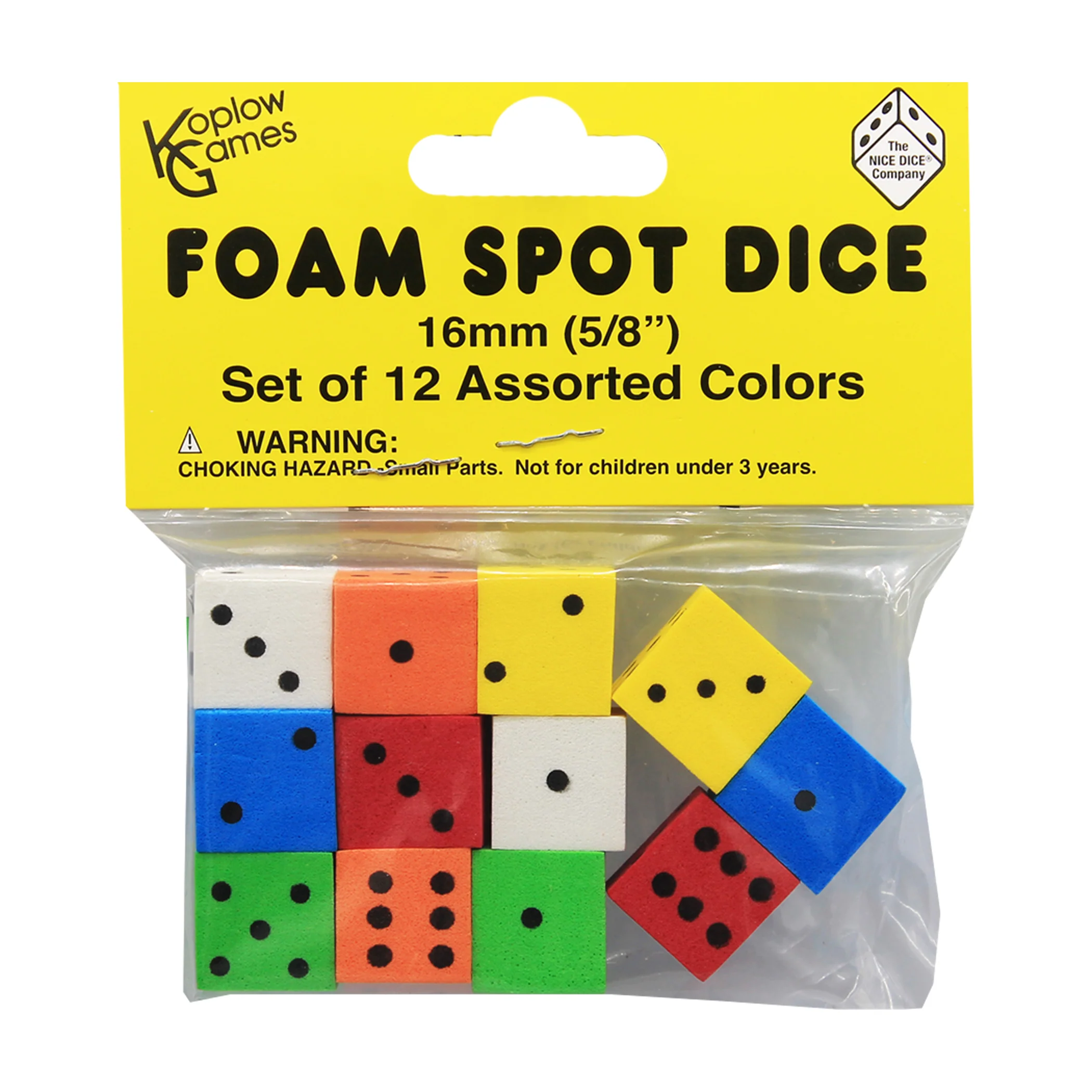 Koplow Games Colorful 16mm Foam Dice - 72 Pack Assortment - Image 3