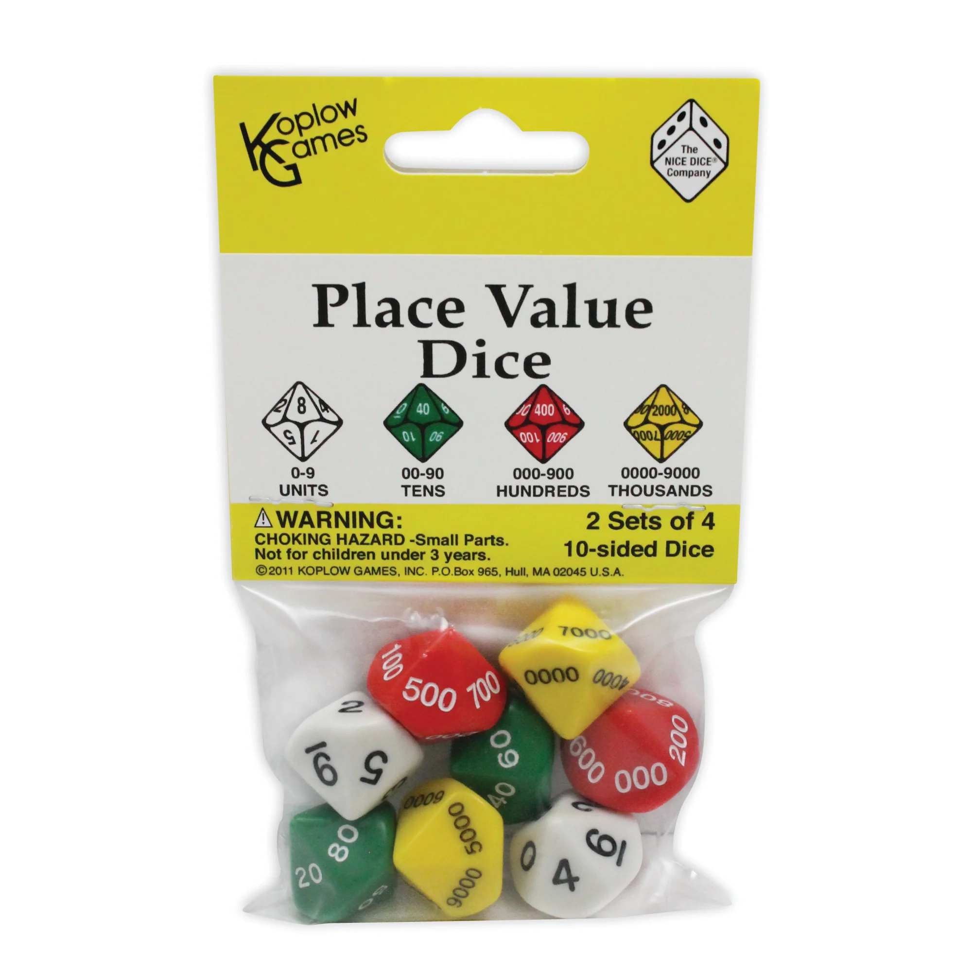 Koplow Games Educational Place Value Dice - Colorful Assortment - Set of 48 - Image 2