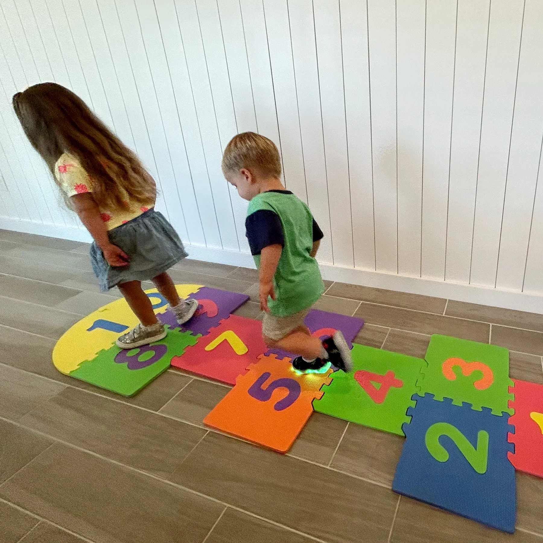 Kore Design Foam Play Mat for Kids Interlocking Hopscotch (12.6×12.6x0.40") - Image 4