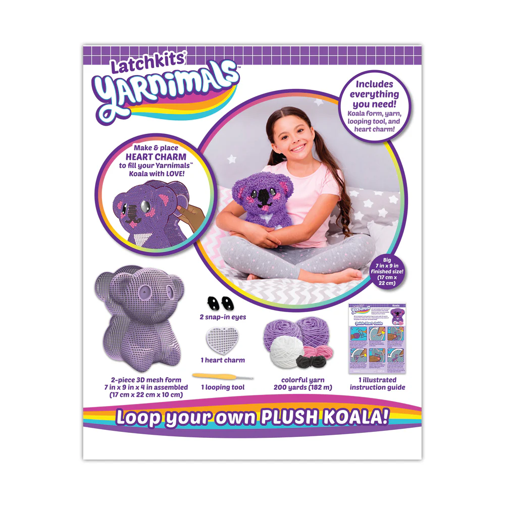 PlayMonster Latchkits Yarnimals Koala 3D Crafting Kit - Image 2