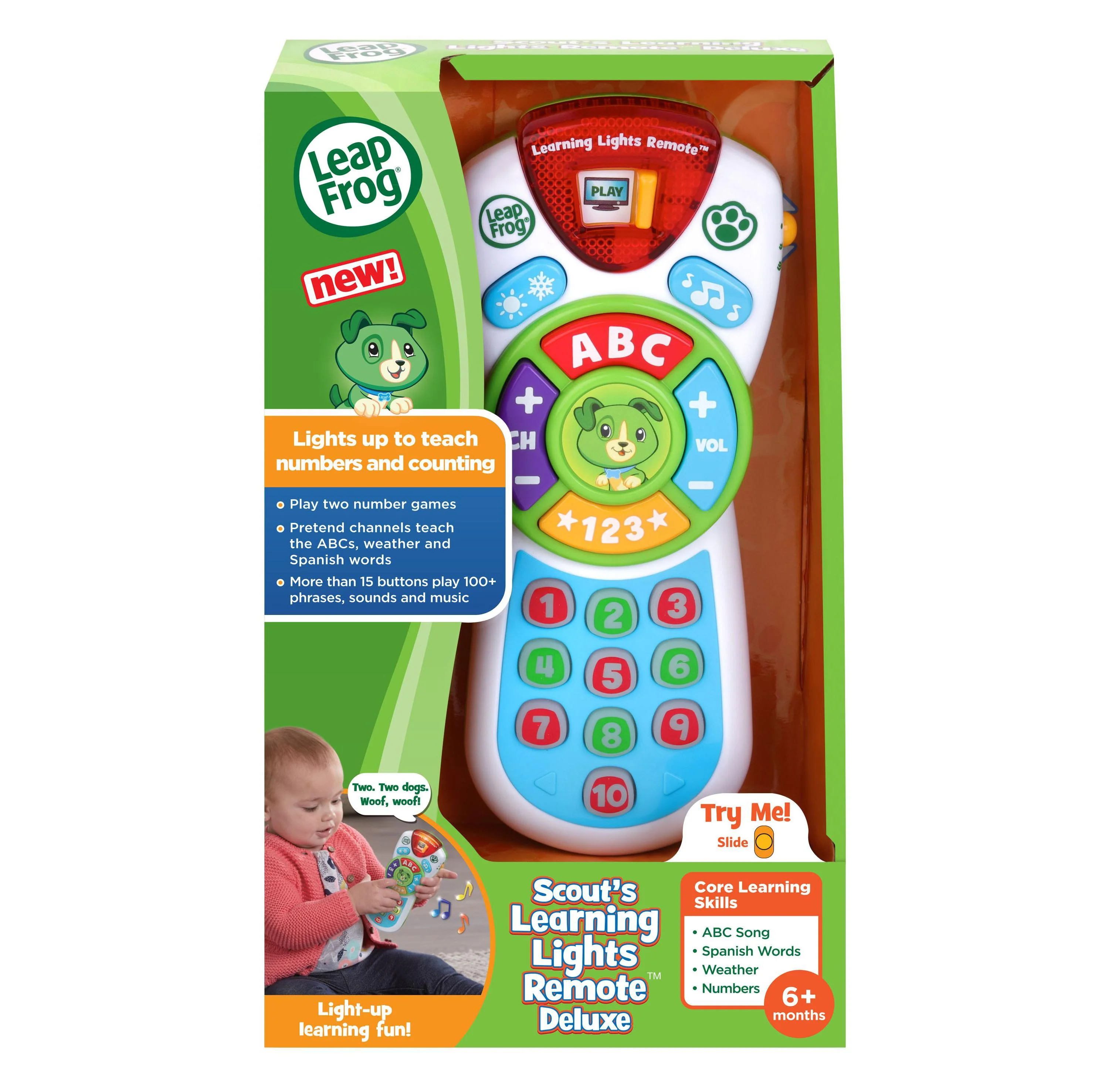 LeapFrog Scout's Learning Lights Remote Deluxe - Numbers, Letters & Spanish Learning Toy - Image 3